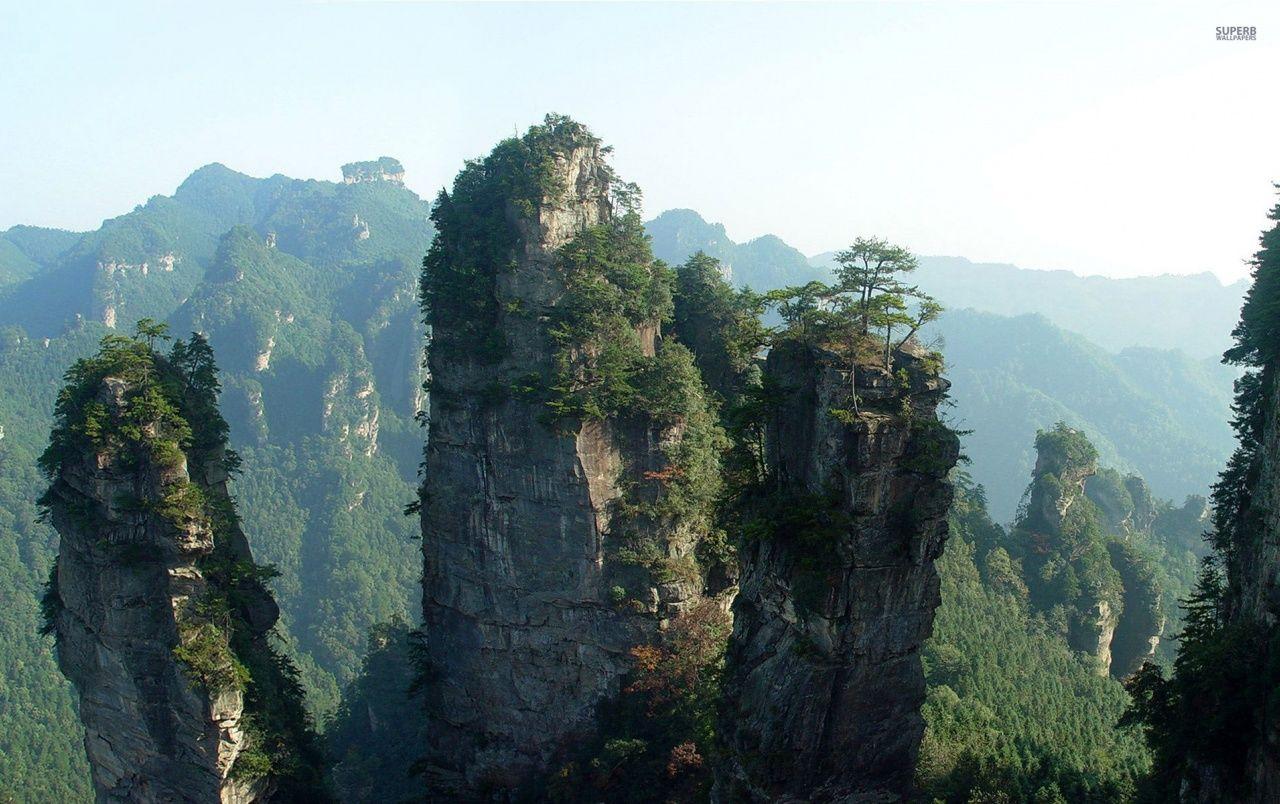 1280x804 Tianzi Mountains China wallpaper. Tianzi Mountains China stock