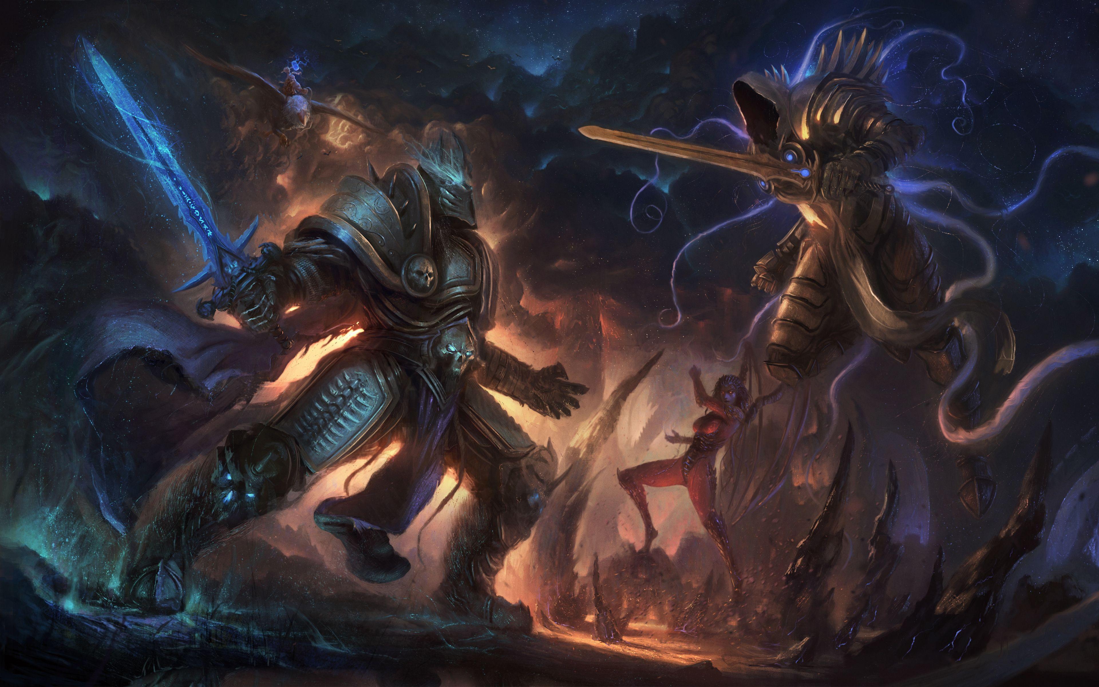 3840x2400 Download wallpaper 3840x2400 diablo, warcraft, starcraft