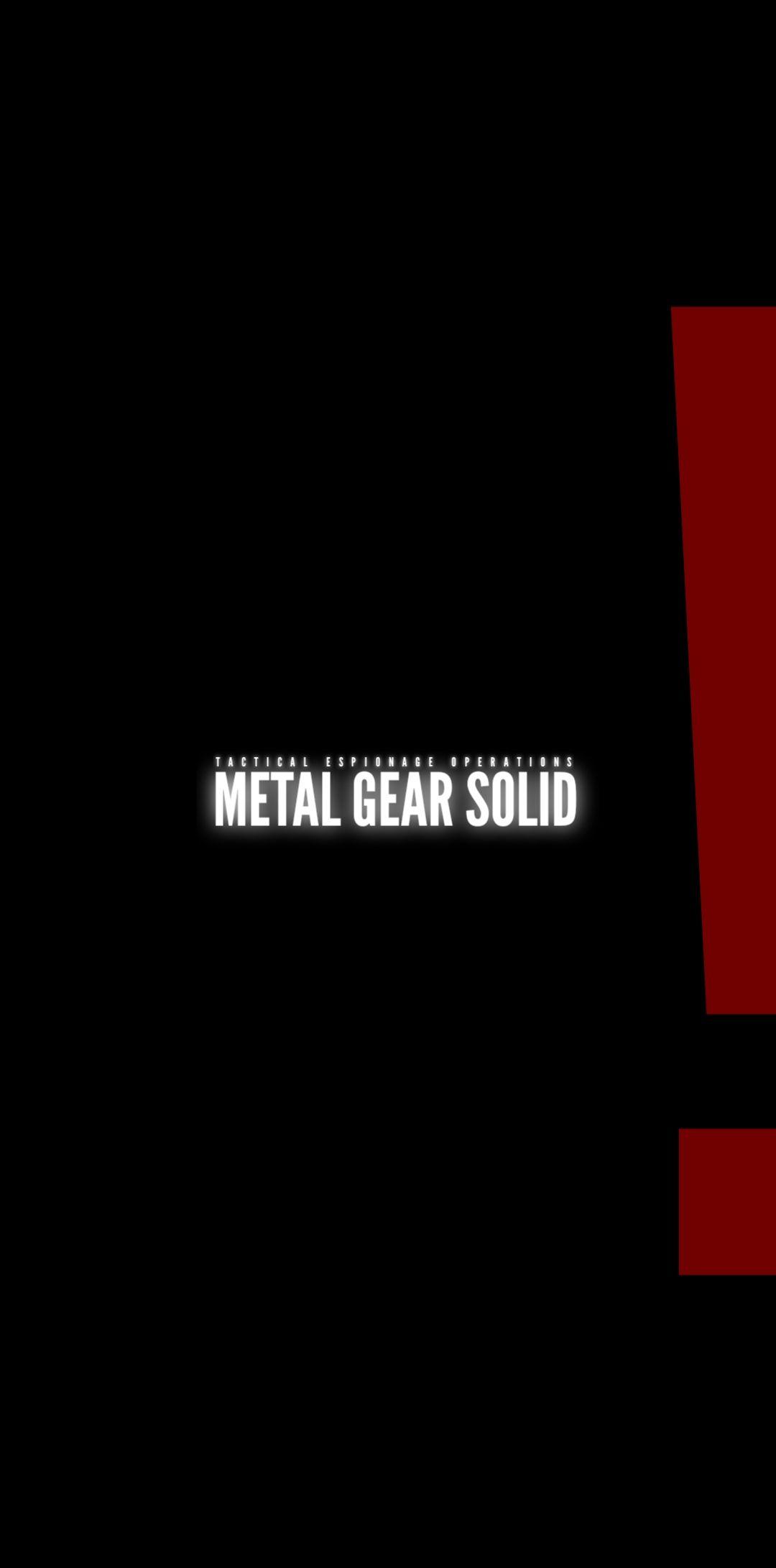 1080x2181 Metal Gear Solid Logo Wallpaper (For Download)