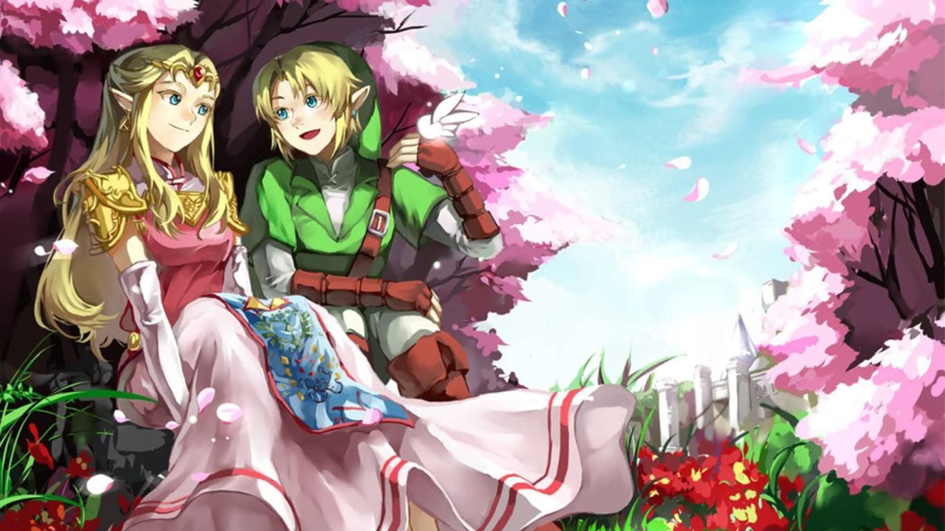 1366x768 Link and Zelda Legend of Zelda Photo