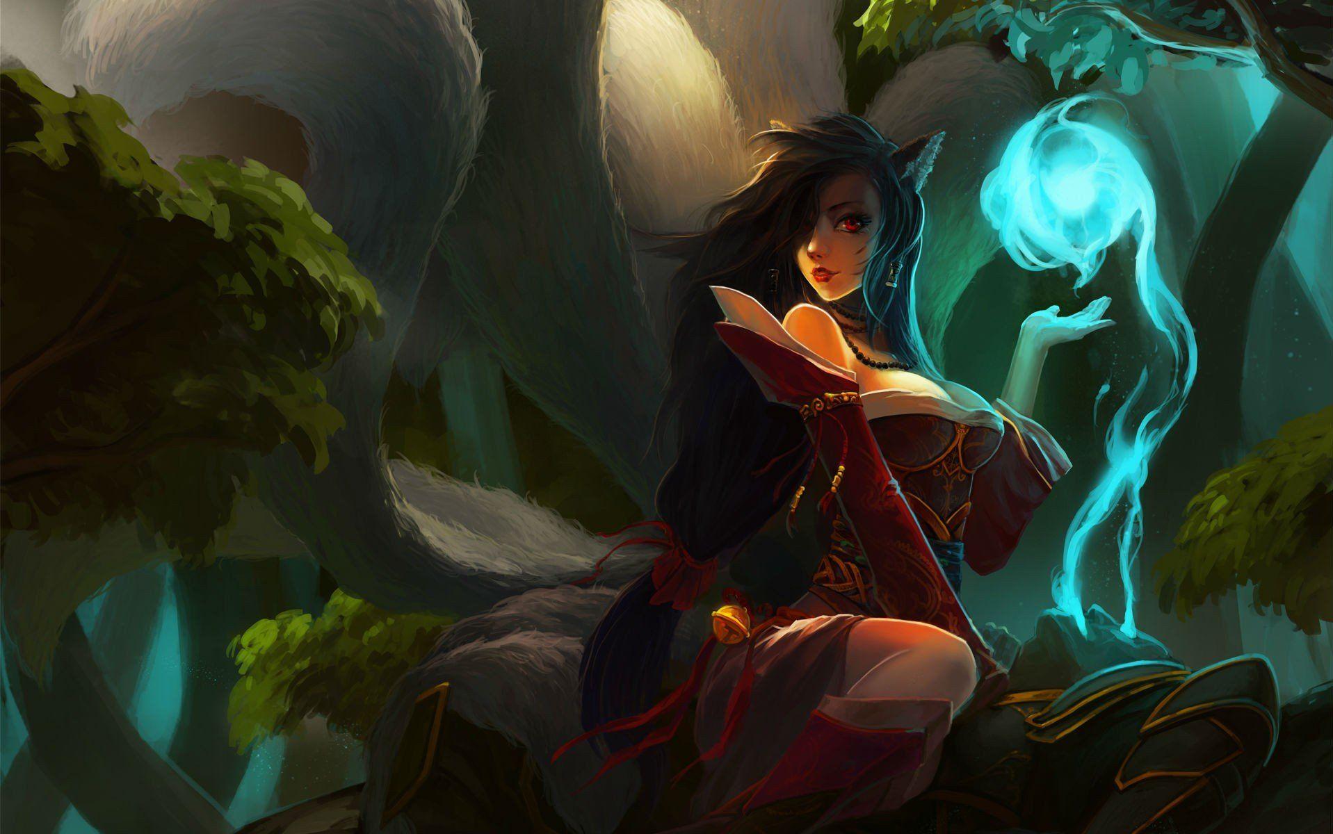 1917x1200 Ahri of Legends Dual monitor or even 1920x1080