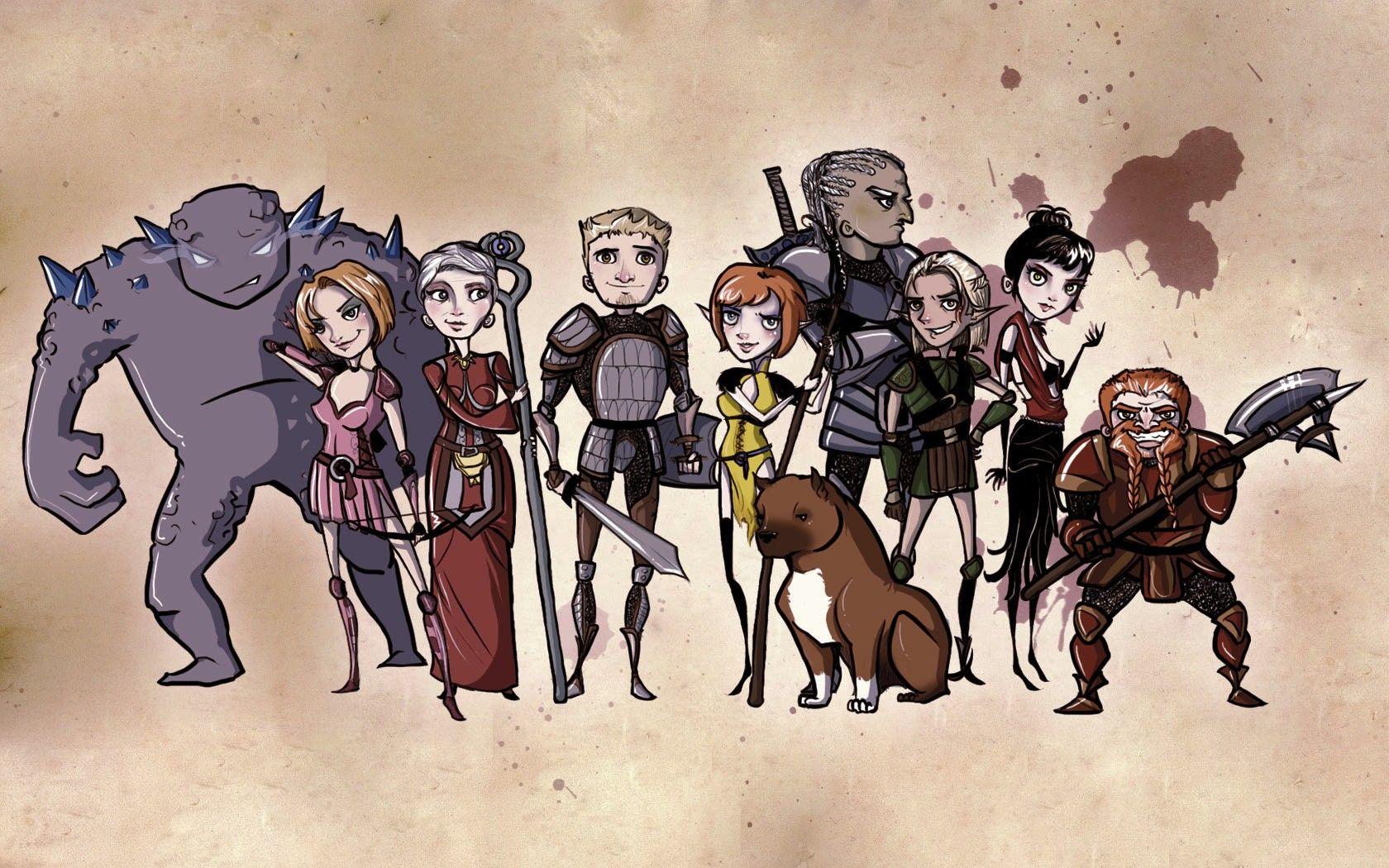 1680x1050 Wallpaper Chibi Age Origins Group