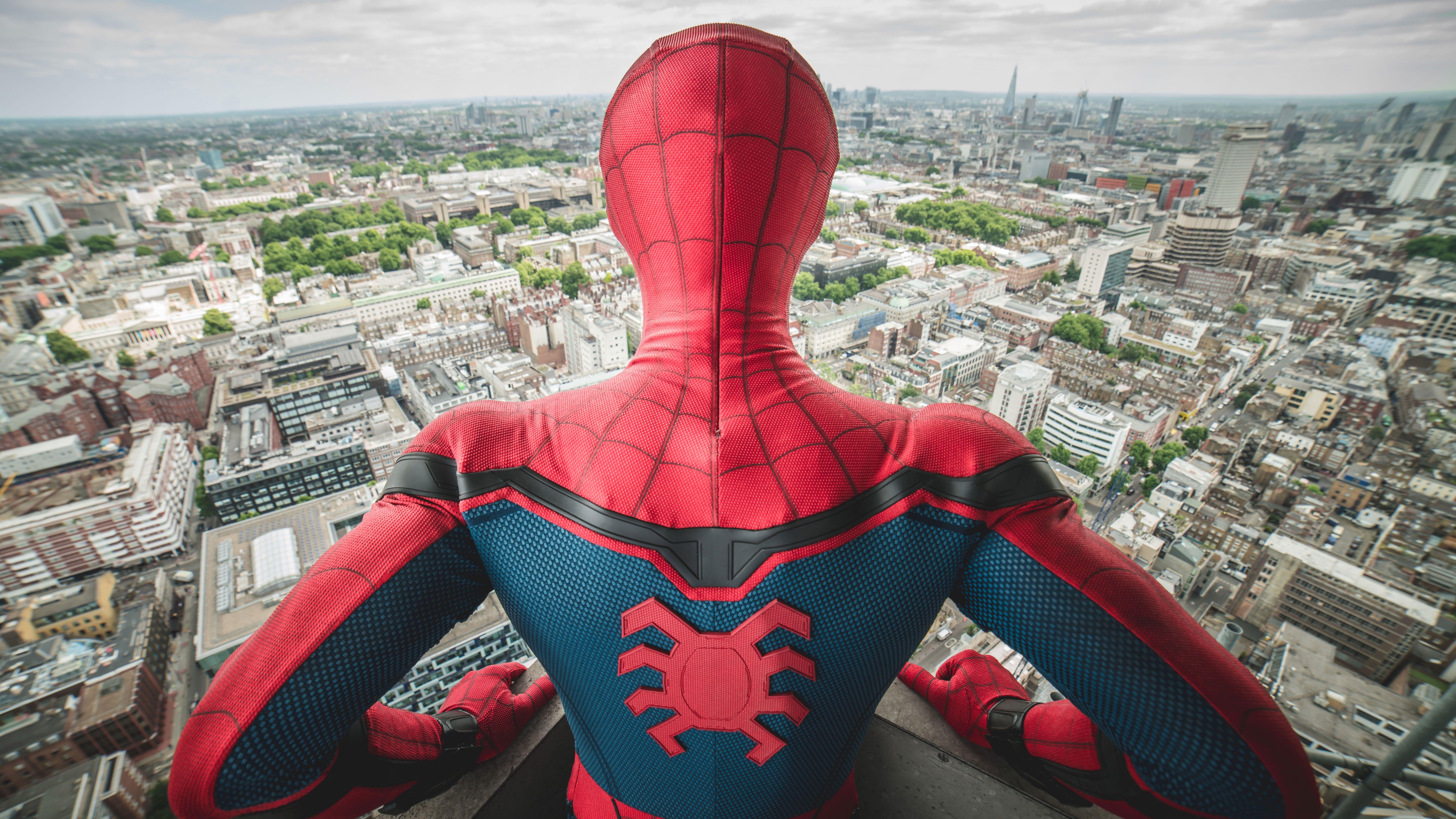 7680x4320 Spider Man Homecoming City UHD 8K Wallpaper