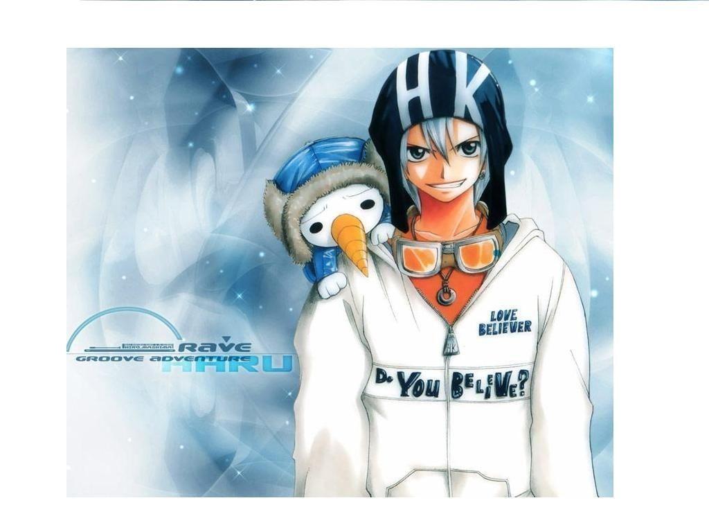 1024x768 Rave Master.  Hình nền anime, Tóc ngắn màu xanh lam