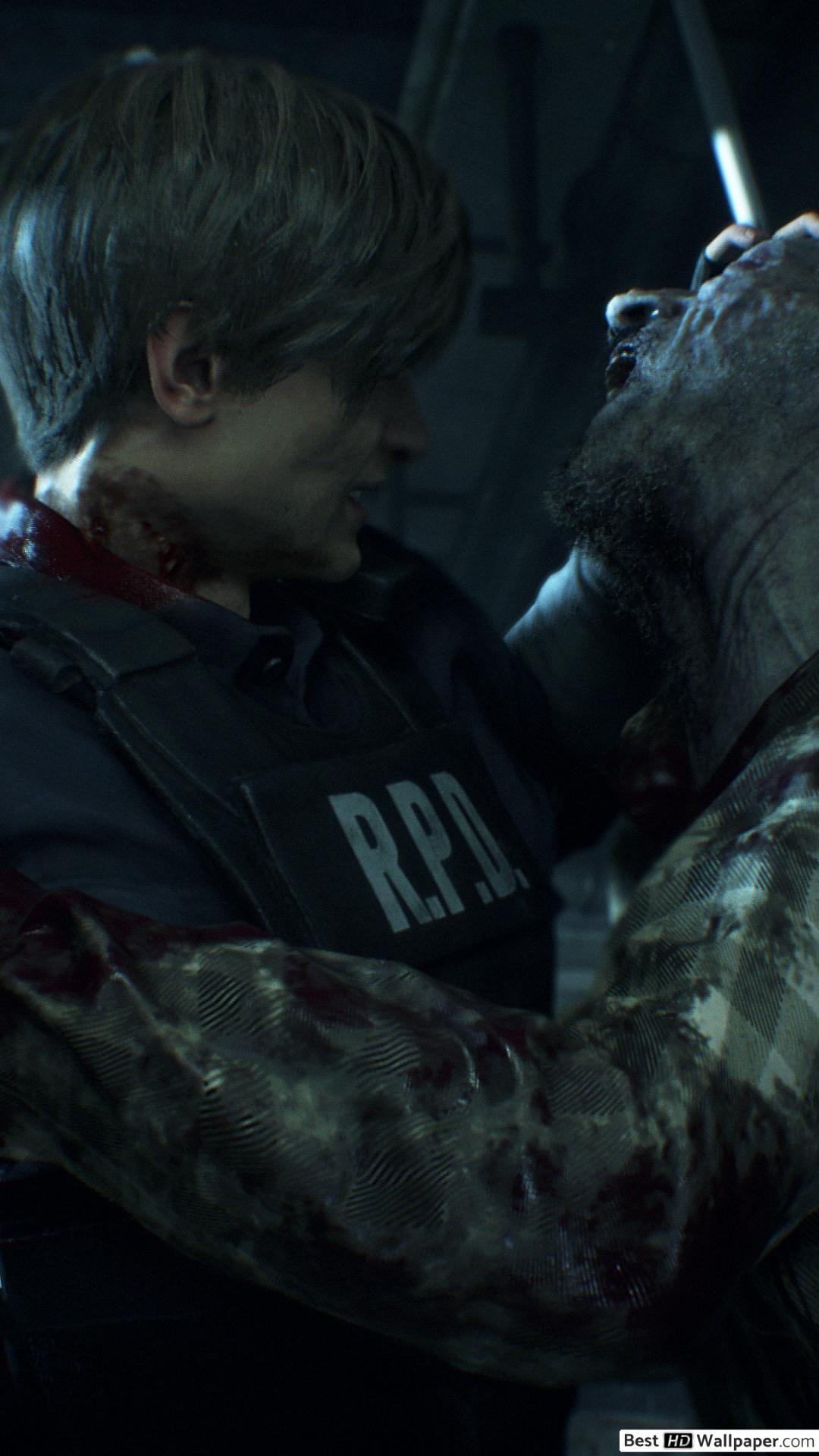 1080x1920 Chromatic Aberration Resident Evil 2 Remake Wallpaper