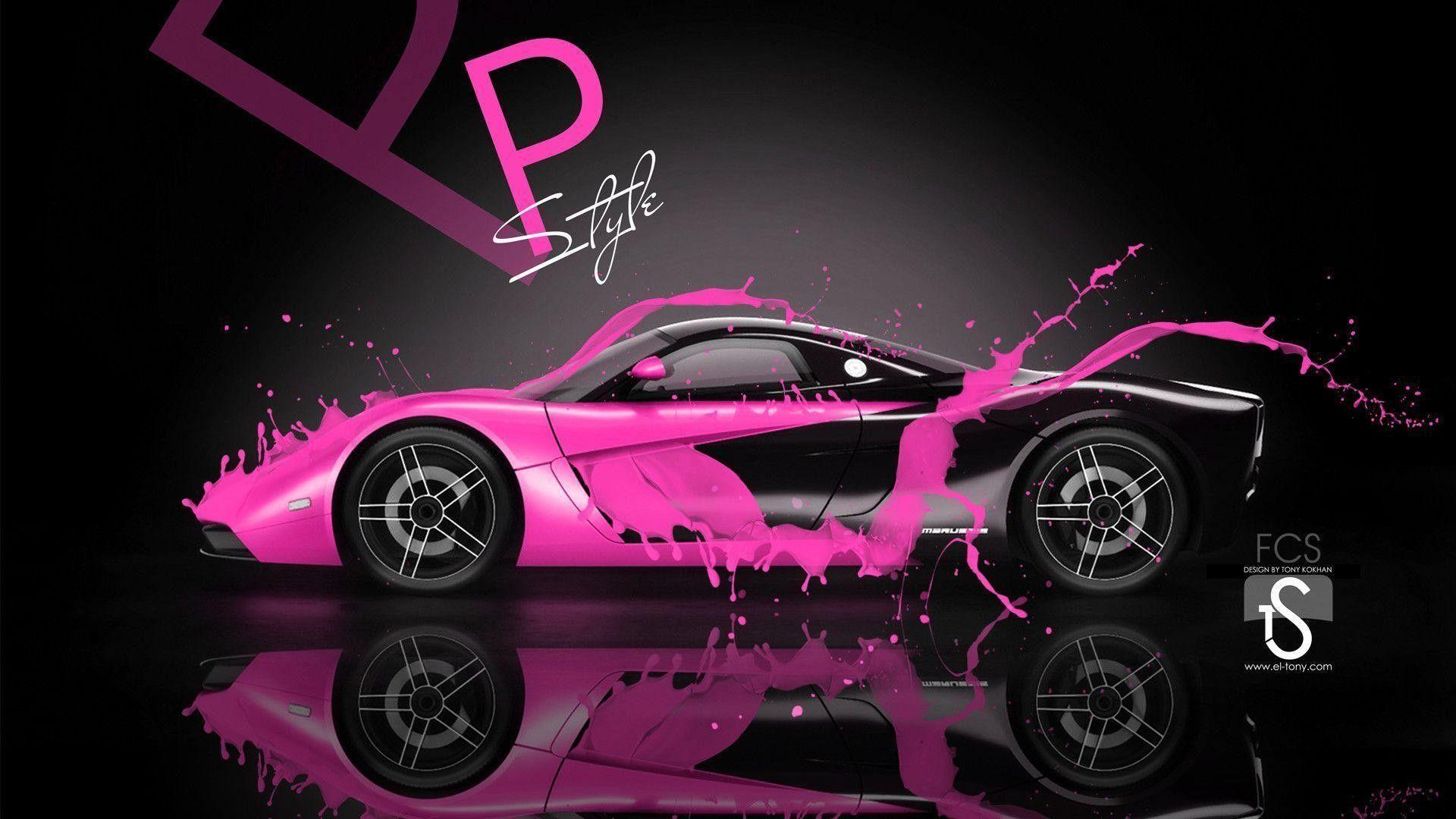 1920x1080 Pink Cars Wallpaper