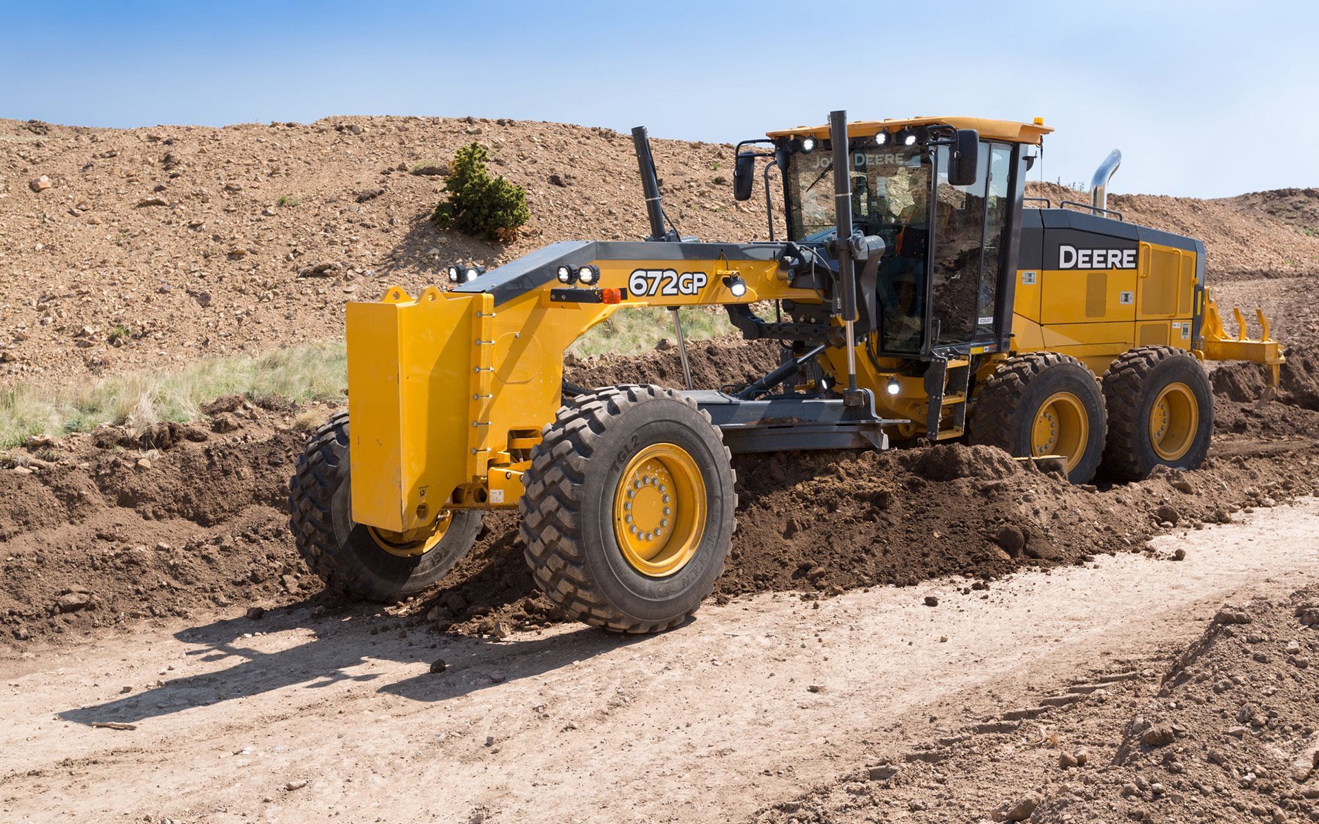 1920x1200 Wallpaper construction, John Deere, 672gp, Grader for mobile and desktop, section другая техника, resolution 1920x1200