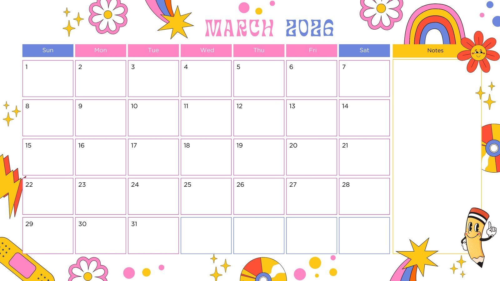 1600x900 Free and customizable march templates
