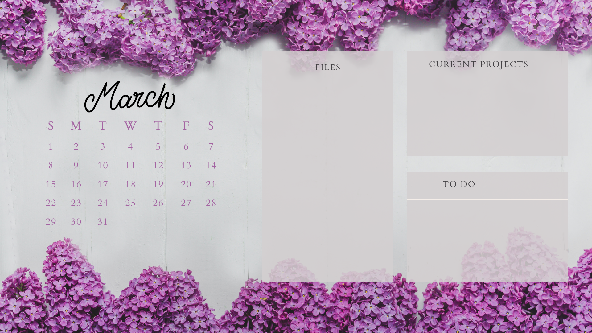 1920x1080 Free March 2026 Desktop Calendar Background (EASY DOWNLOAD)