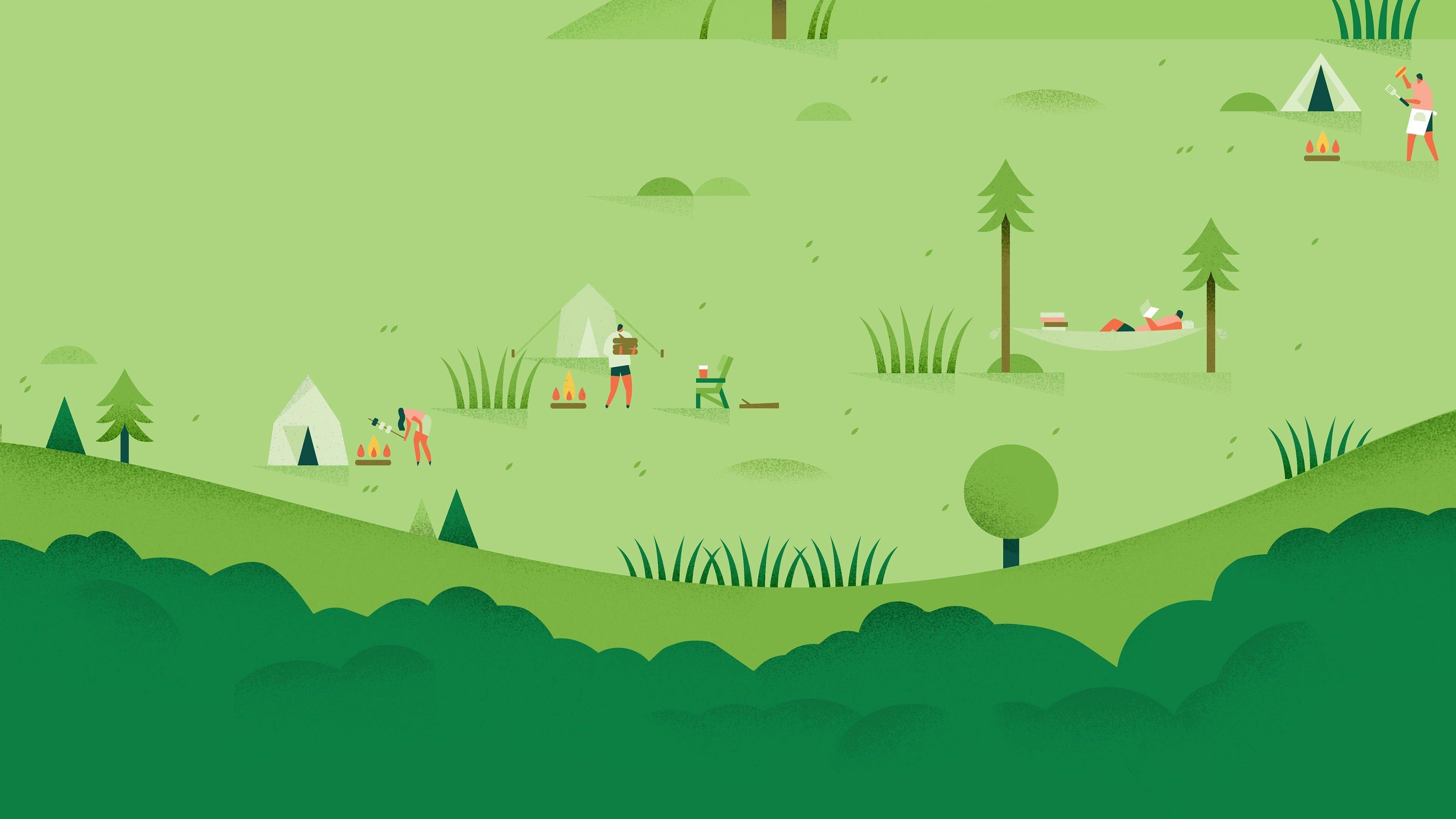 3840x2160 Wallpaper android, 5k, 4k, HD wallpaper, wallpaper, pattern, landscape, green, yellow, abstract, OS