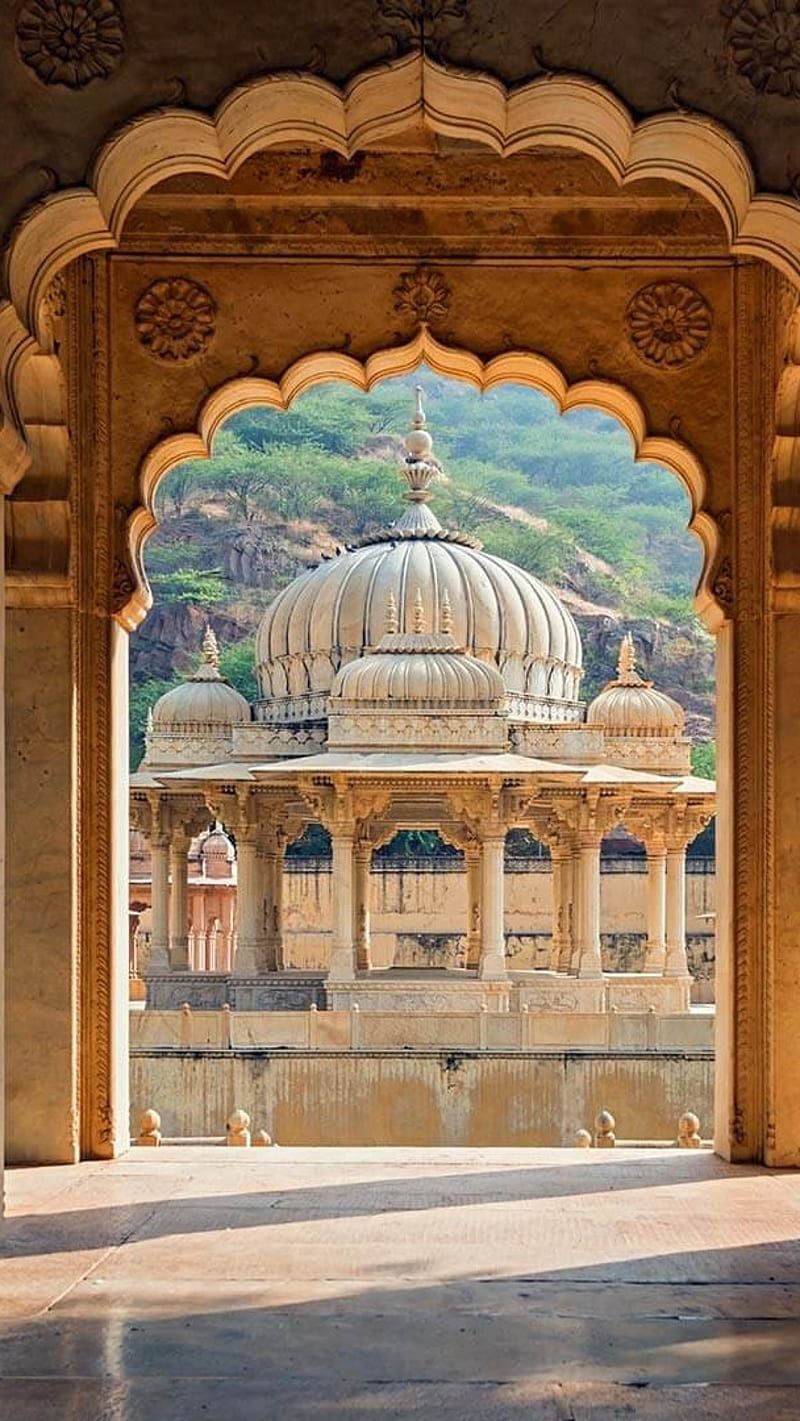 800x1421 Gaitore Cenotaphs near Jaipur Rajasthan, gaitore cenotaphs, place, HD phone wallpaper