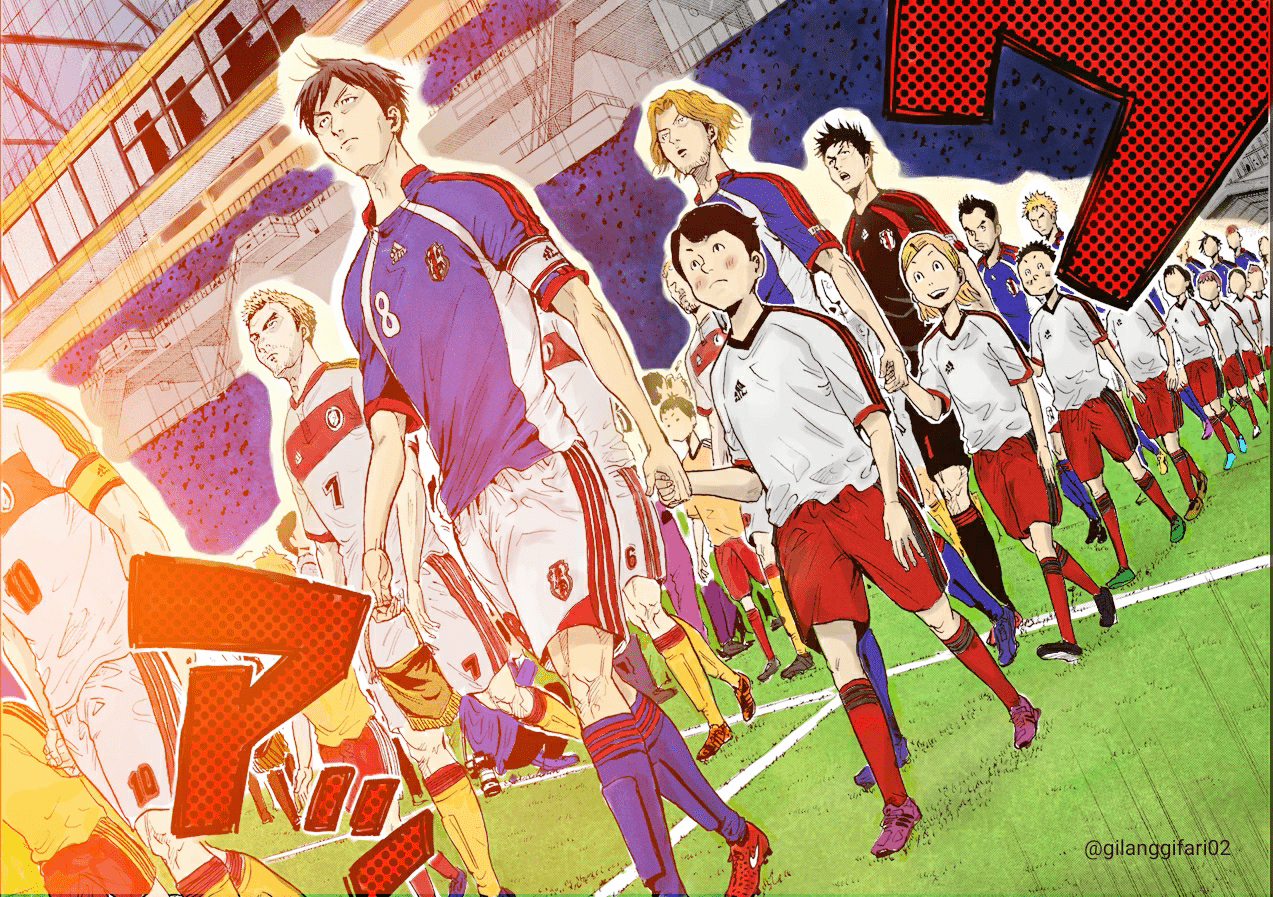 1273x897 Japan vs Scotland National Team Entrance by Me from Giant Killing chapter 361