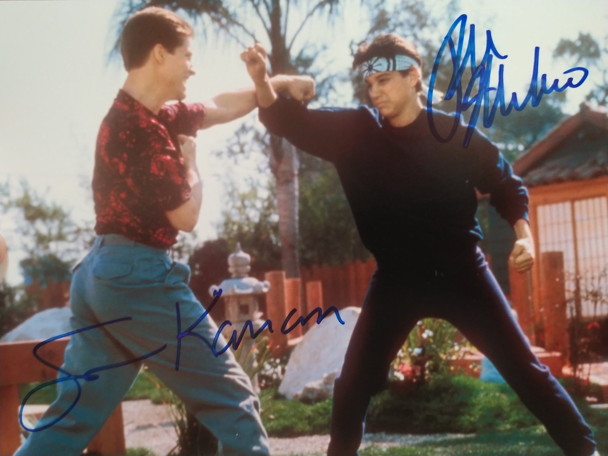 2048x1536 Ralph Macchio / Sean Kanan Dual Autographed 8x10 Photo Kid III Mike Barnes Backyard Fight