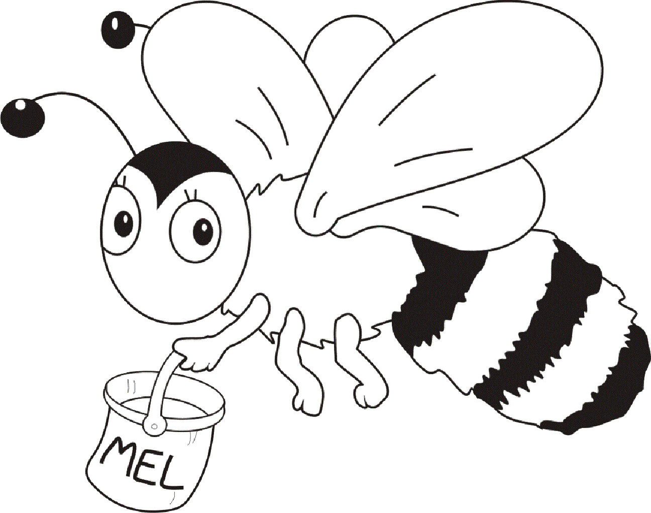 1296x1020 Colour Drawing Free Wallpaper: Maya the Bee Coloring Drawing Free