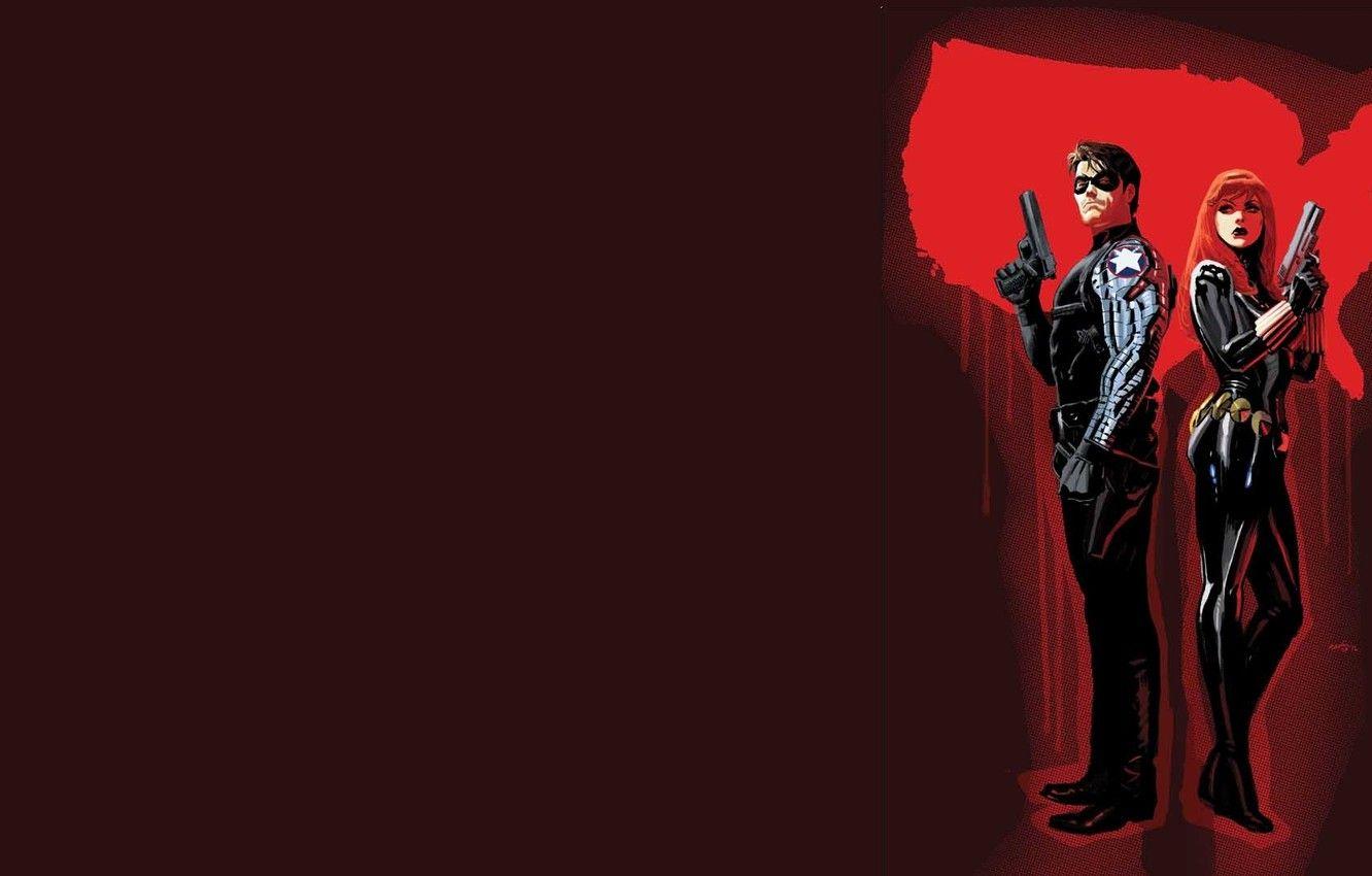 1332x850 Wallpaper Black Widow, Black Widow, Natasha, Winter Soldier, Bucky Barnes, The winter soldier, Bucky Barnes image for desktop, section фантастика