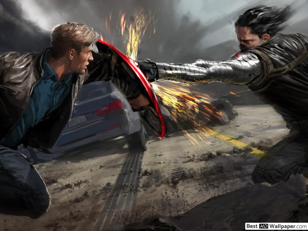 1024x768 Captain America: The Winter Soldier Bucky Barnes HD