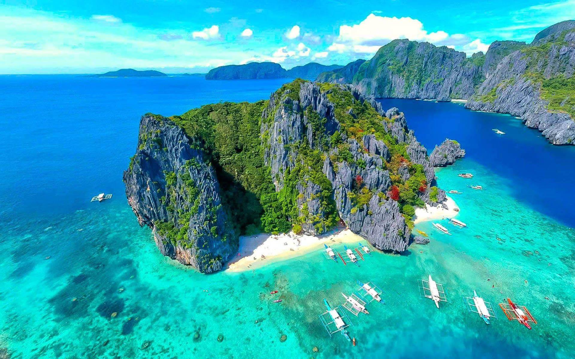 1920x1200 Exotic Islands In South East Asia El Nido Palawan Philippines View