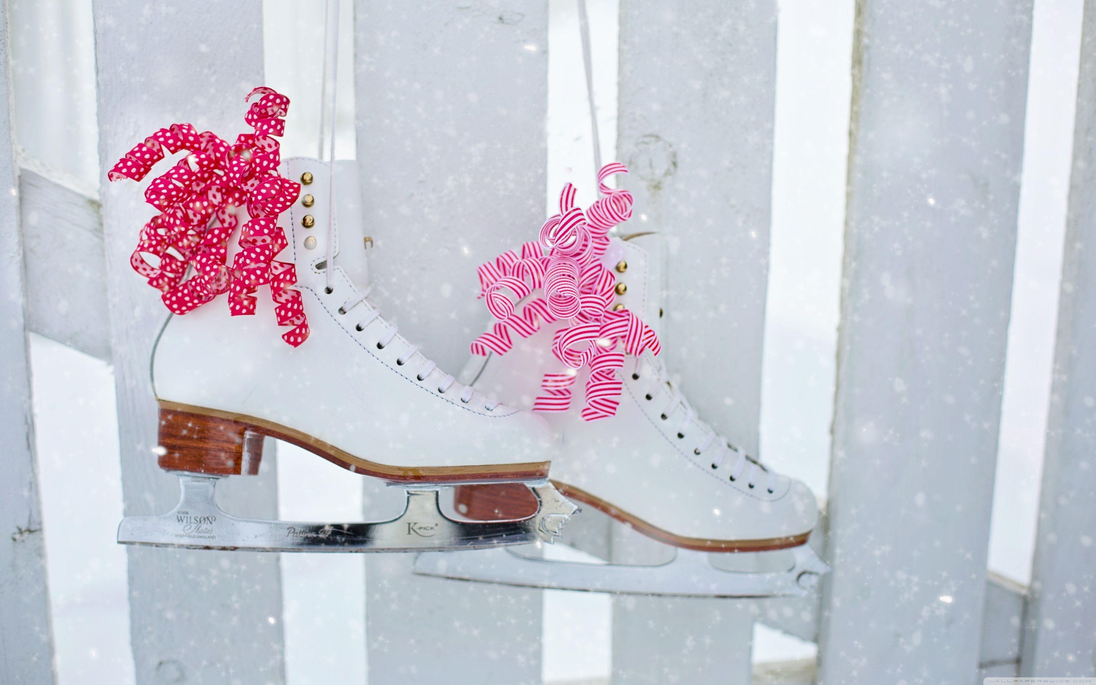 3840x2400 Ice Skates Aesthetic Ultra HD Desktop Background Wallpaper for 4K