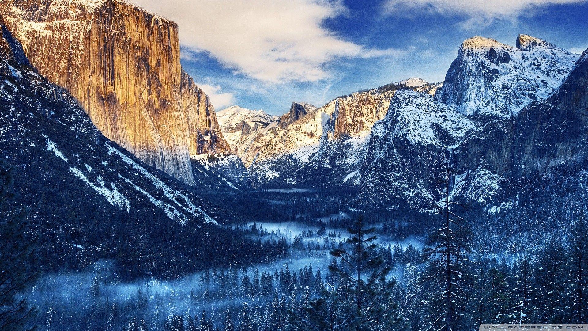 1920x1080 #snow, #nature, #mountains, #Yosemite National Park