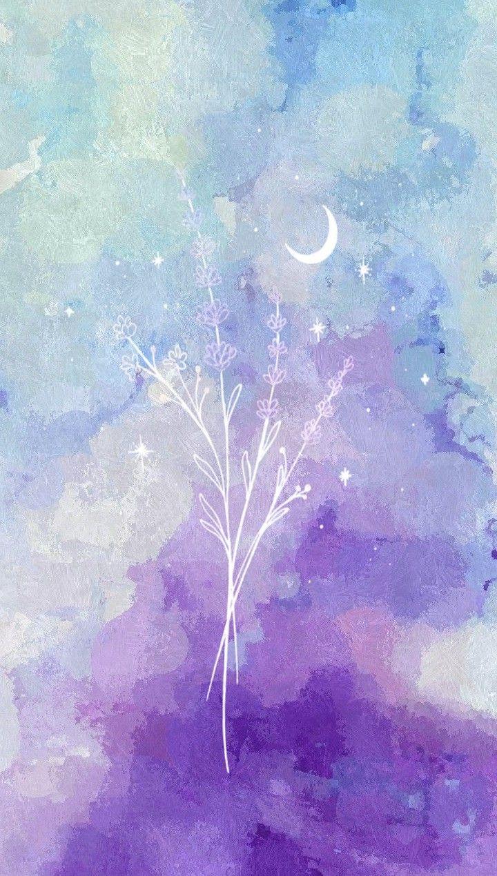 720x1270 Watercolor Lavender. Art, Aesthetic wallpaper, Pattern wallpaper