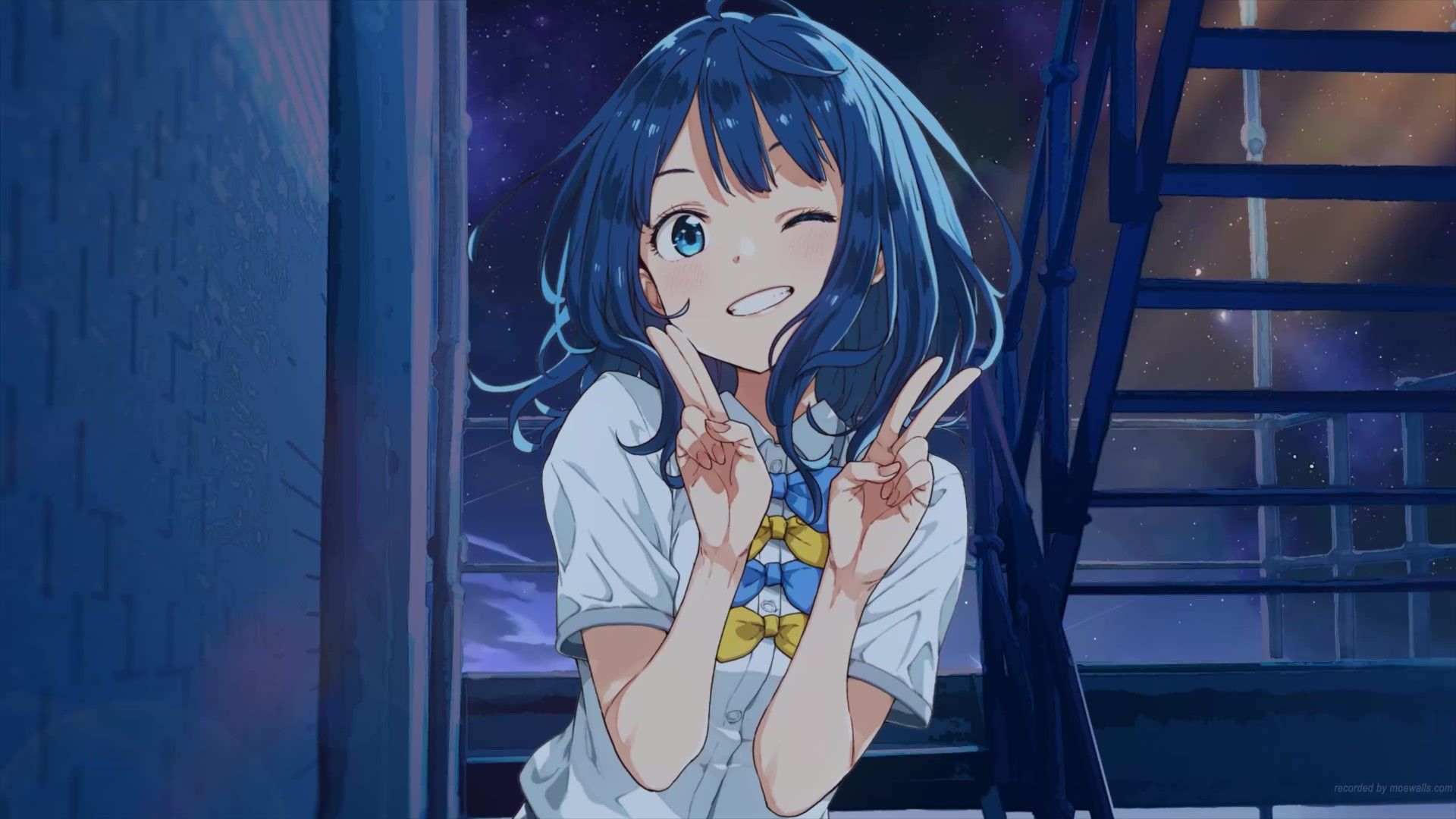 1920x1080 Anna Yanami Starry Night Make Heroine Ga Oosugiru! Live Wallpaper