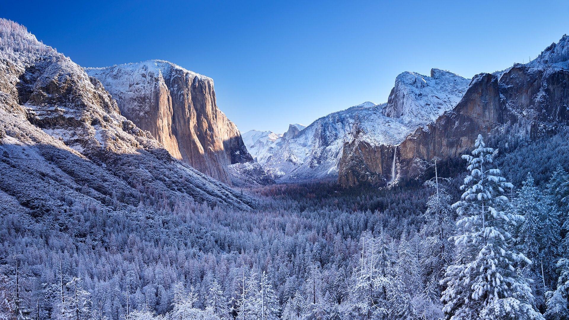 1920x1080 #sky, #mountains, #Yosemite National Park, #snow