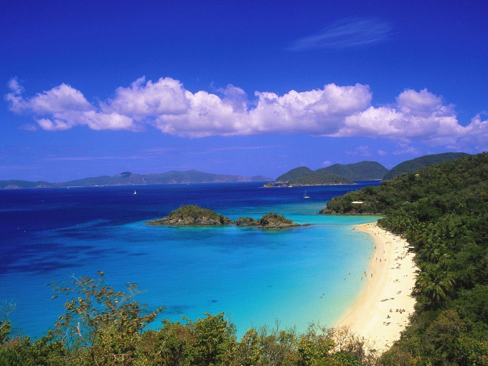 1600x1200 Virgin Island. Trunk Bay US Virgin Islands Wallpaper in 1600x1200