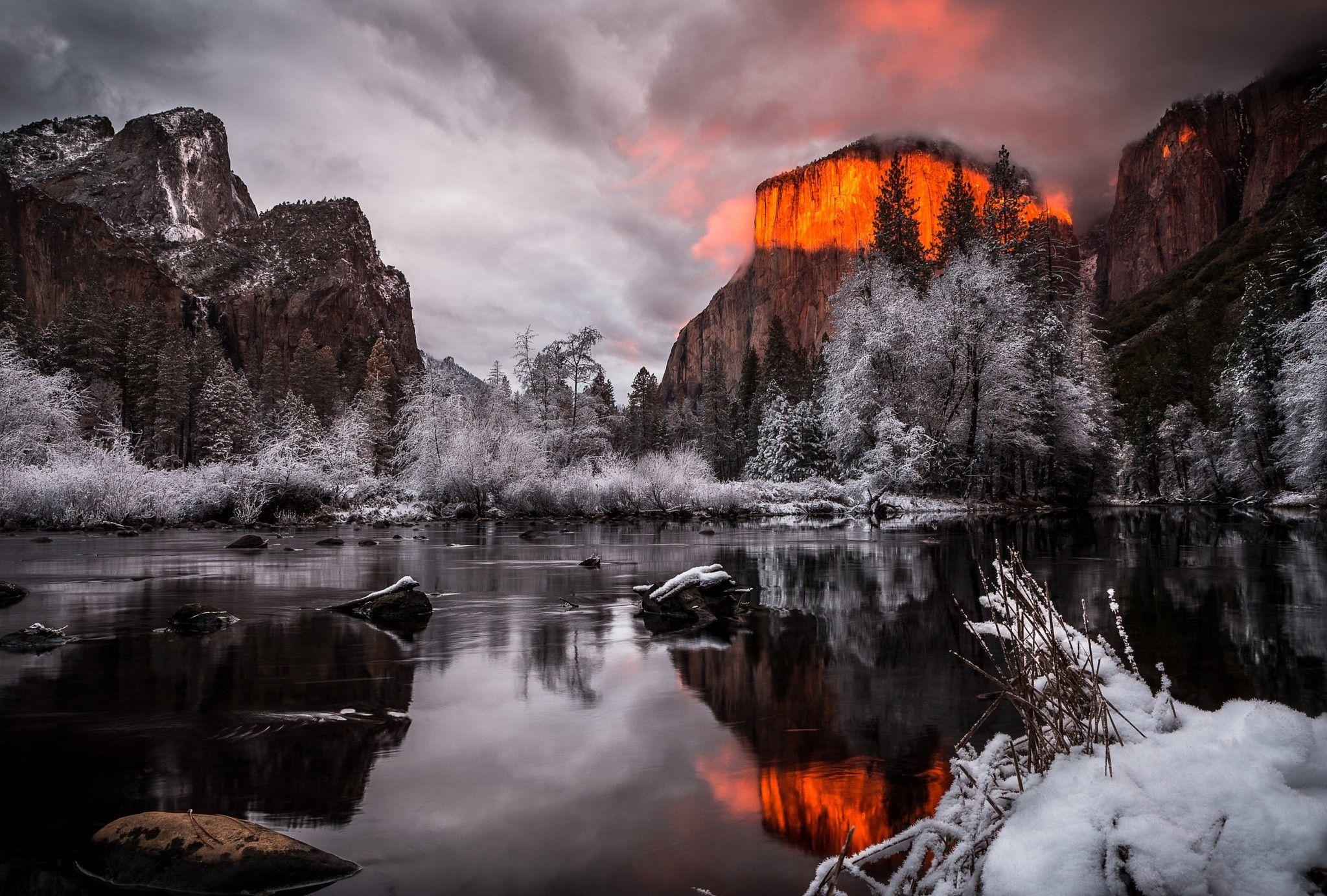 2048x1383 landscape, Snow, Yosemite National Park Wallpaper HD / Desktop and Mobile Background