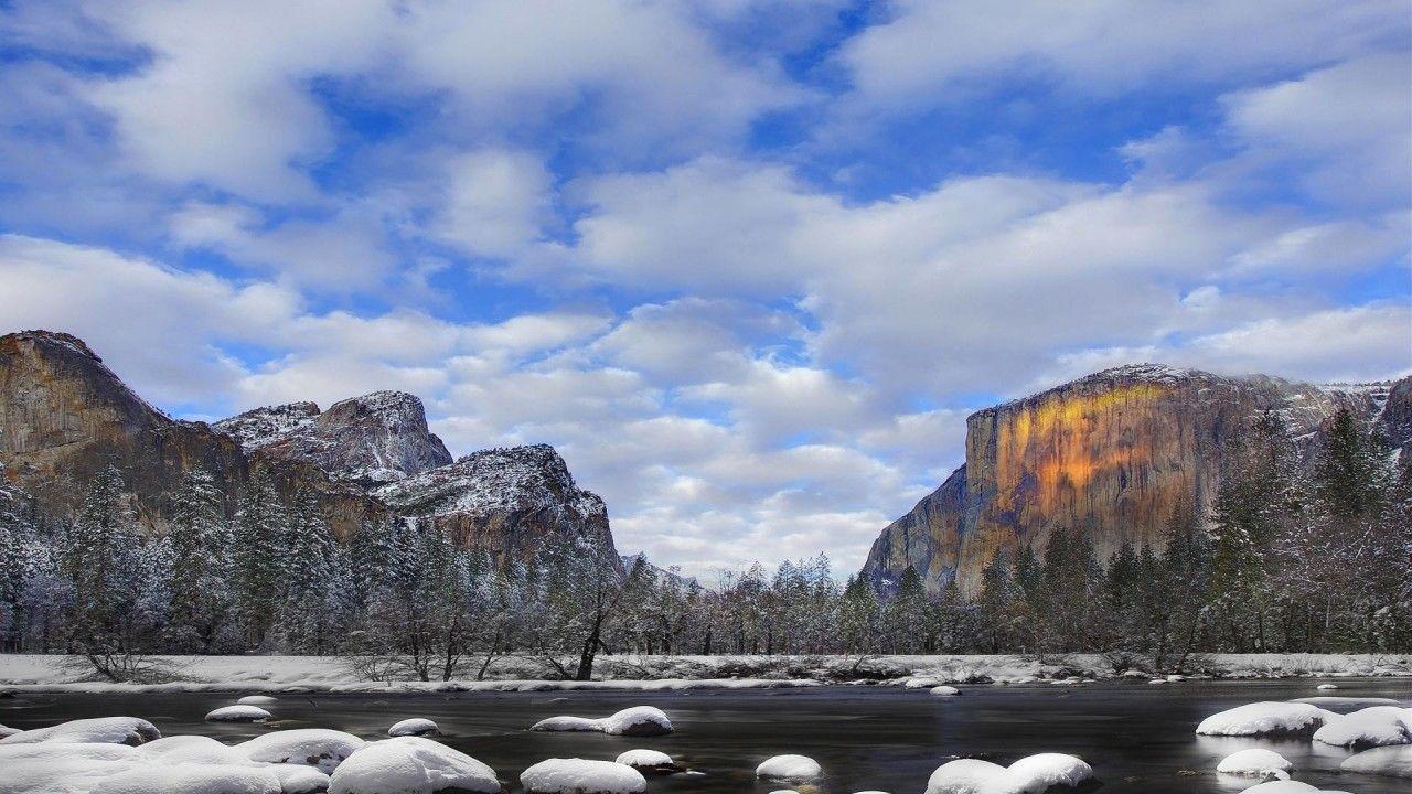 1280x720 Yosemite National Park Winter wallpaper. Yosemite National Park