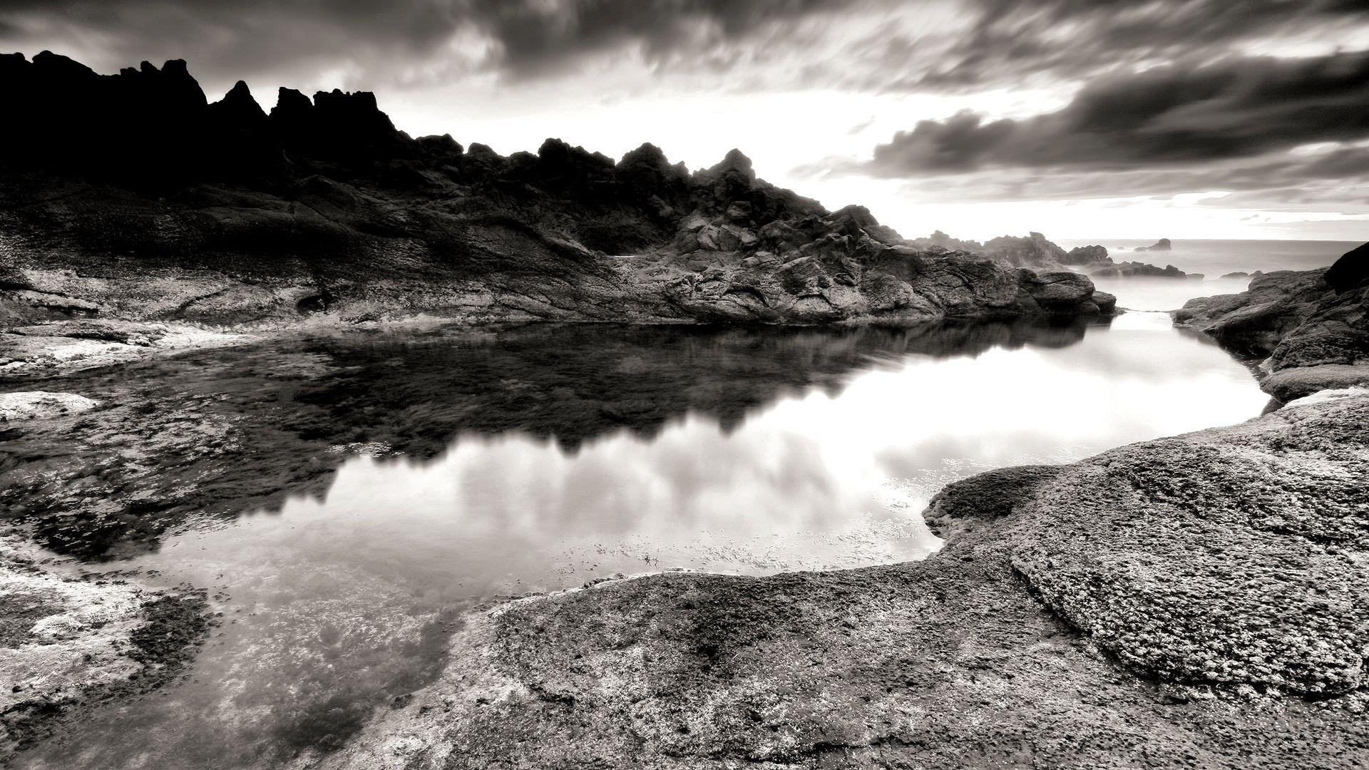 1920x1080 Black And White Nature Wallpaper
