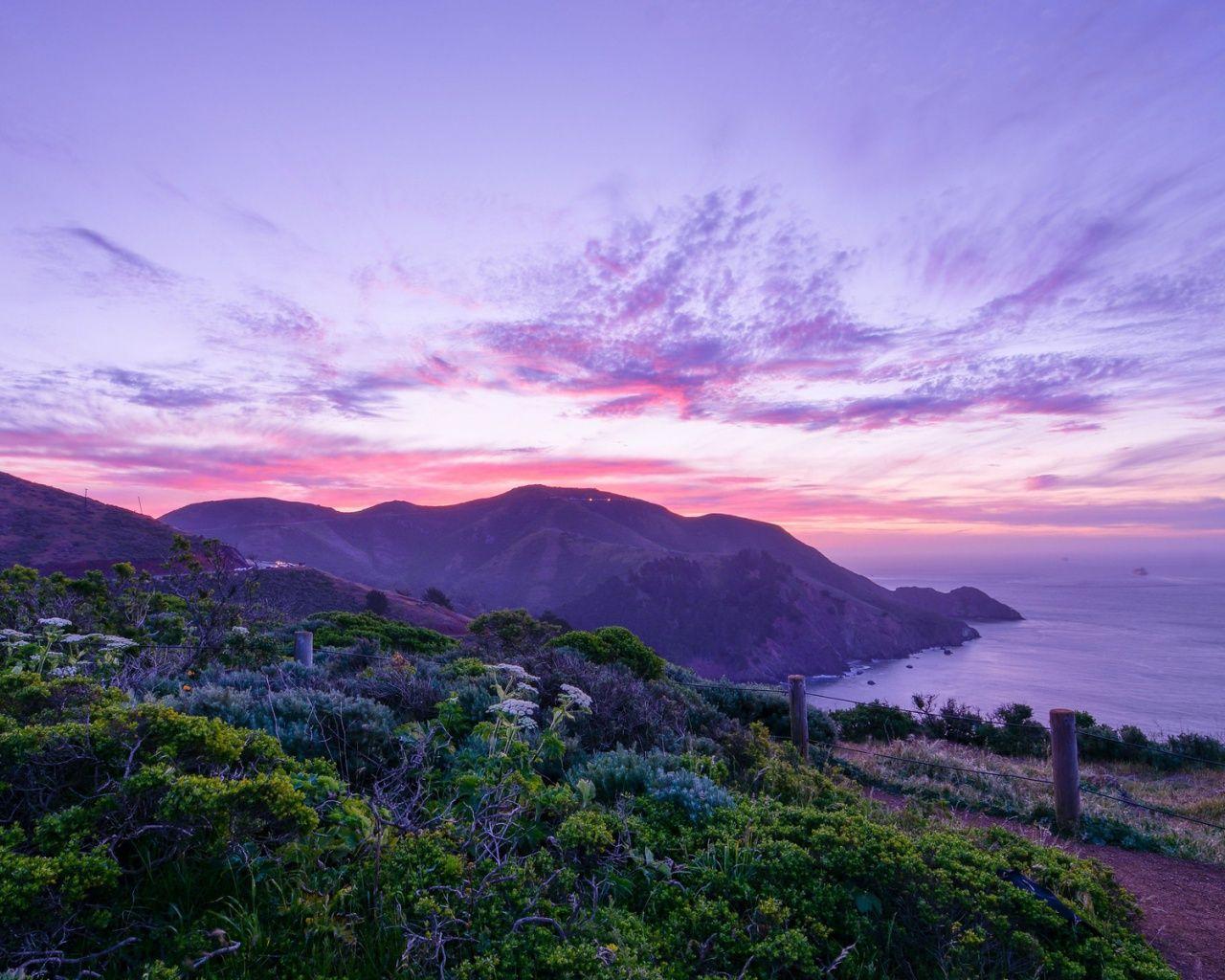 1280x1024 Dreamy Purple Scenery desktop PC and Mac wallpaper