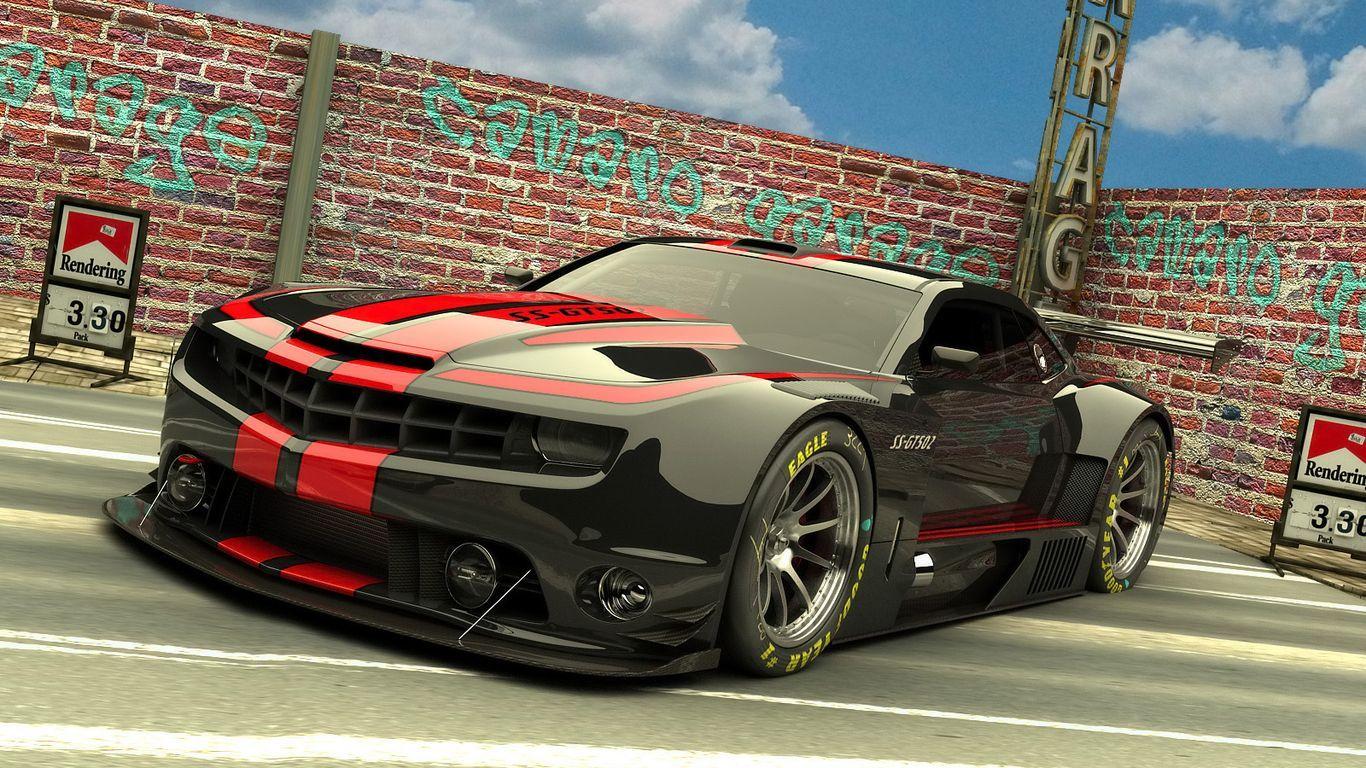 1366x768 To Open Full HD Wallpaper Chevrolet Camaro Race Car HD Wallpaper