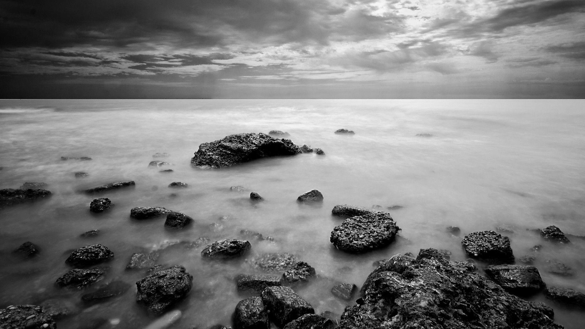1920x1080 Free download Black and white landscapes nature monochrome sea wallpaper 1920x1080 [1920x1080] for your Desktop, Mobile & Tablet. Explore Black And White Nature Wallpaper. Cool Black And White Wallpaper