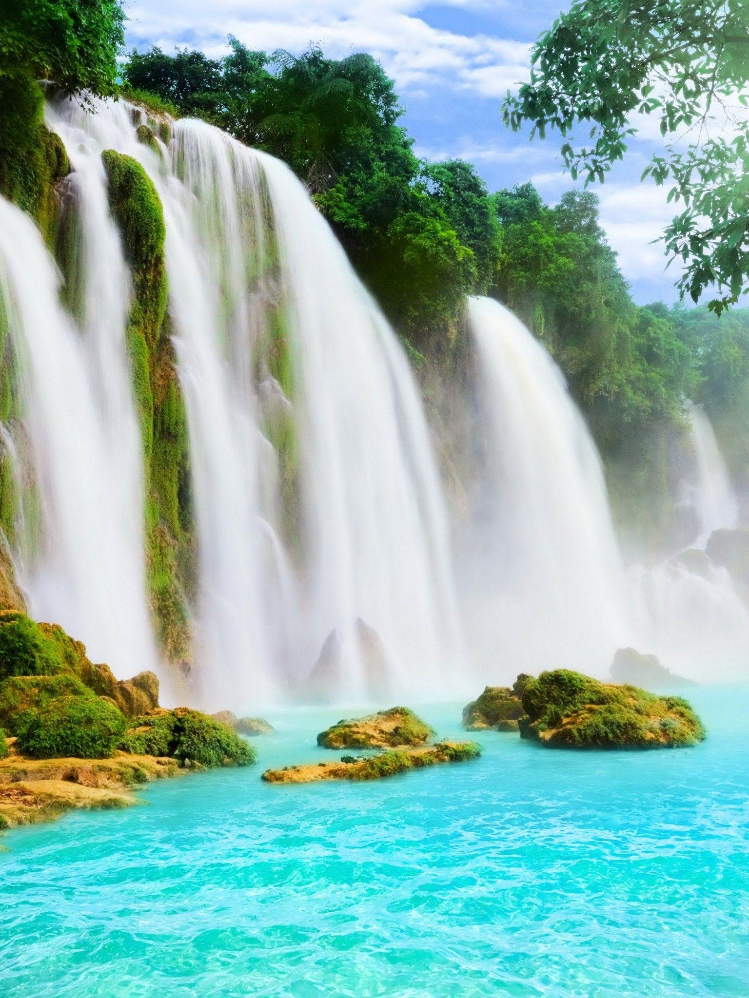 1536x2048 Beautiful Waterfall Wallpaper & Background Download