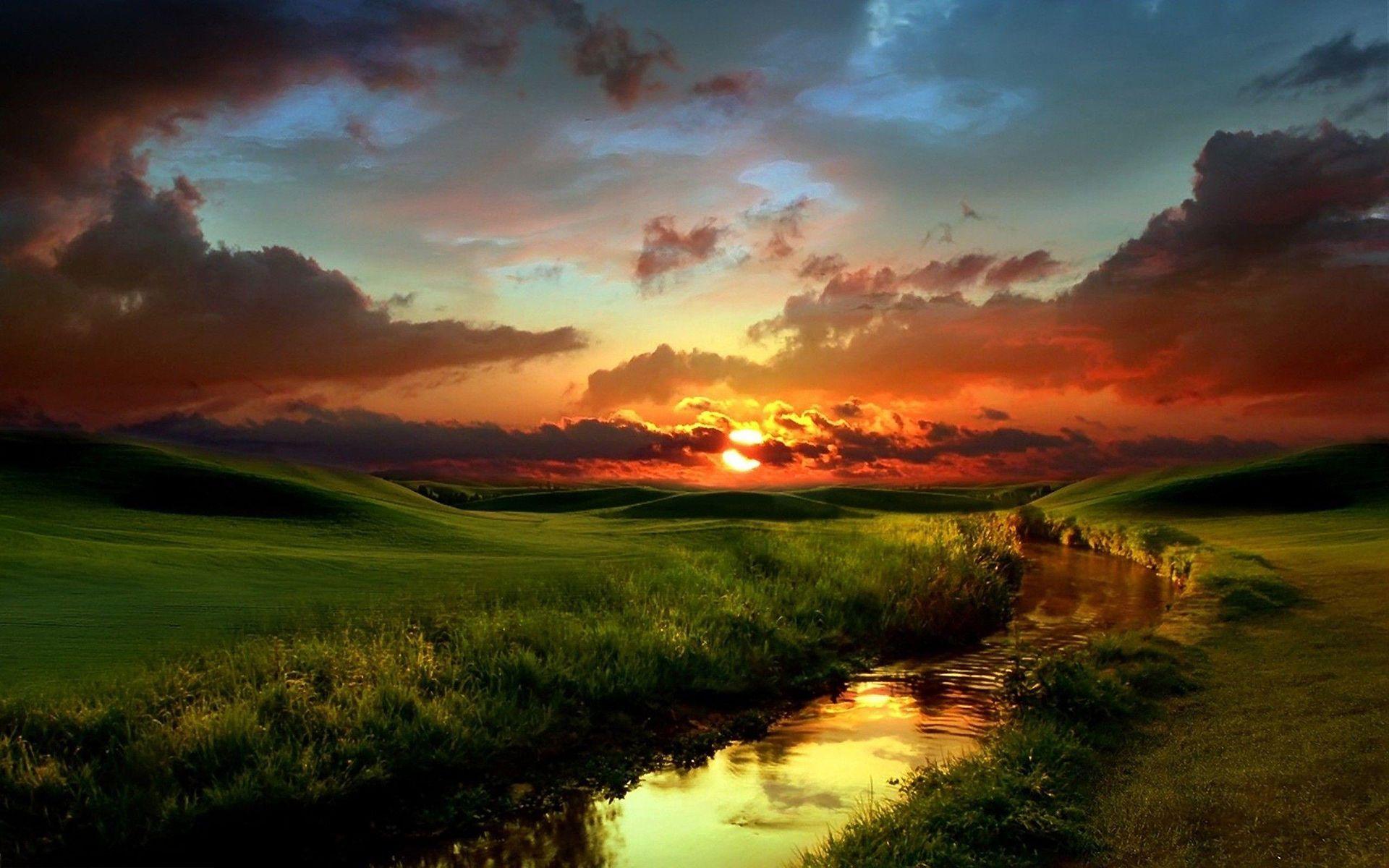1920x1200 Sunset Scenery Picture 18788 1920x1200px