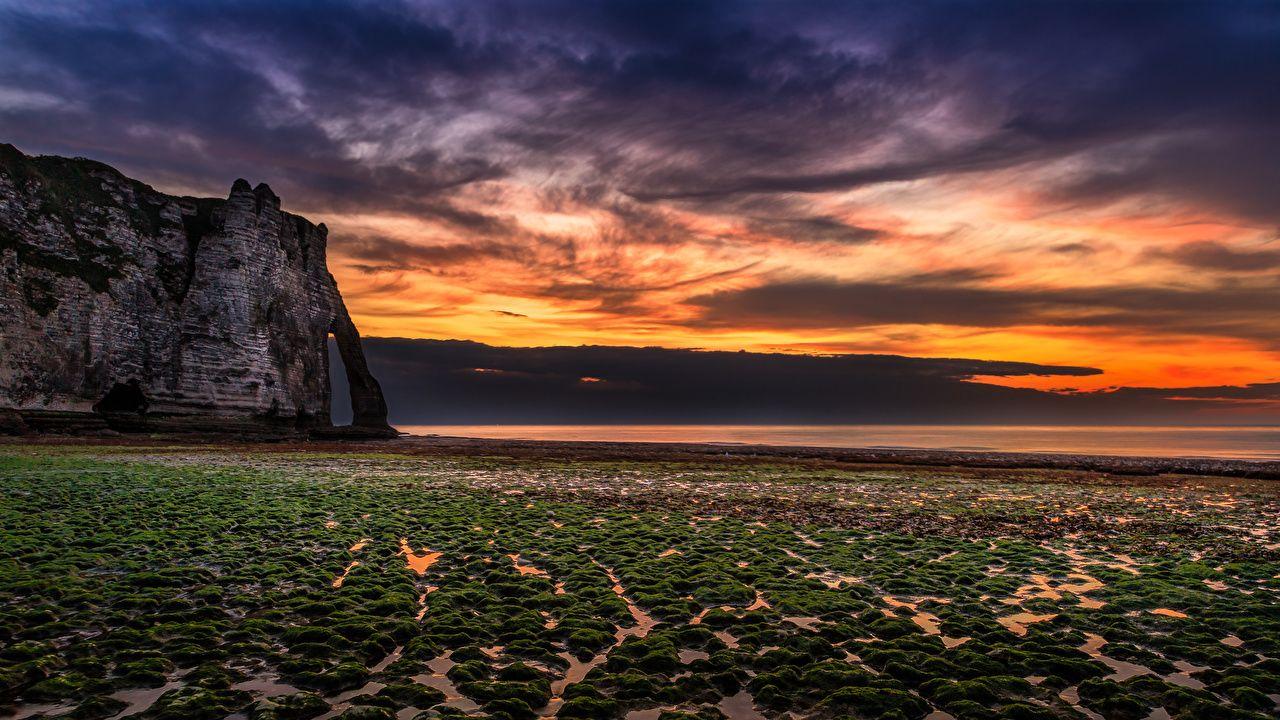 1280x720 Desktop Wallpaper Sea Nature sunrise and sunset landscape
