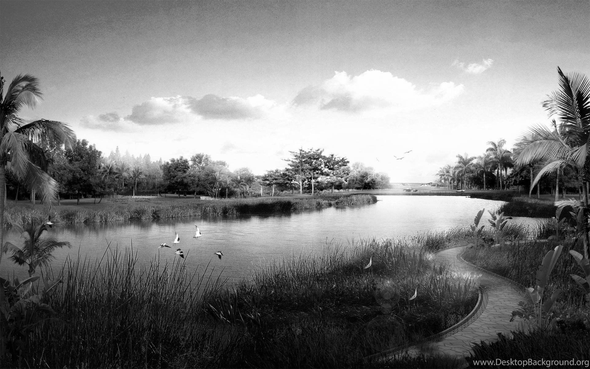 1920x1200 Nature & Landscape Black And White Japan Digital Scenery