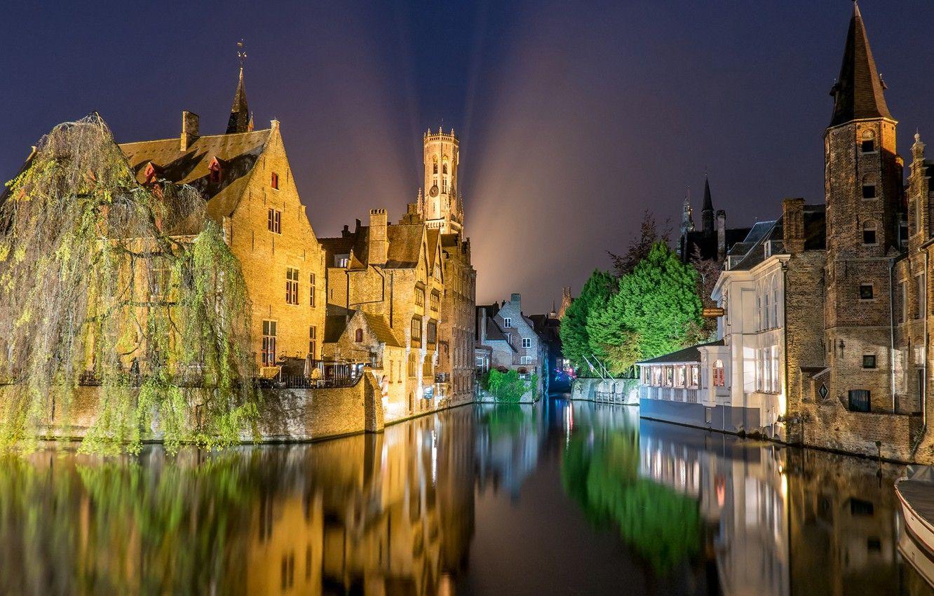 1332x850 Wallpaper night, lights, home, channel, Belgium, architecture