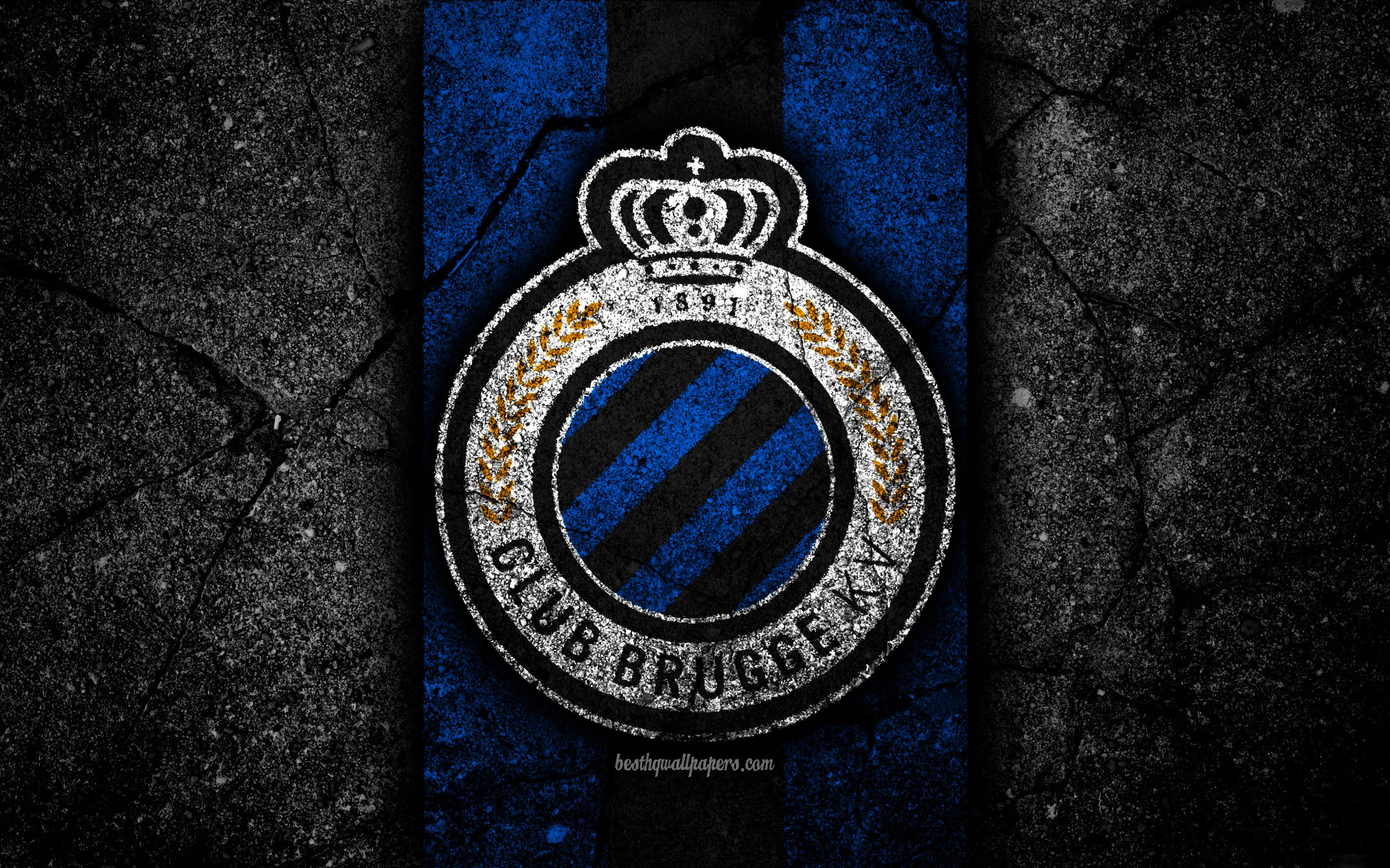 3840x2400 Download wallpaper 4k, Brugge FC, emblem, Jupiler Pro League