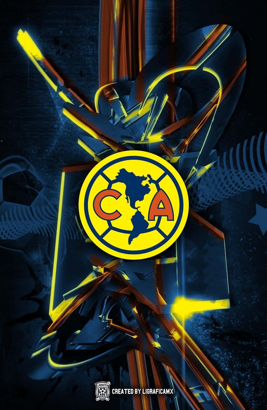 850x1306 Download A Logo With A Neon Light On It Wallpaper