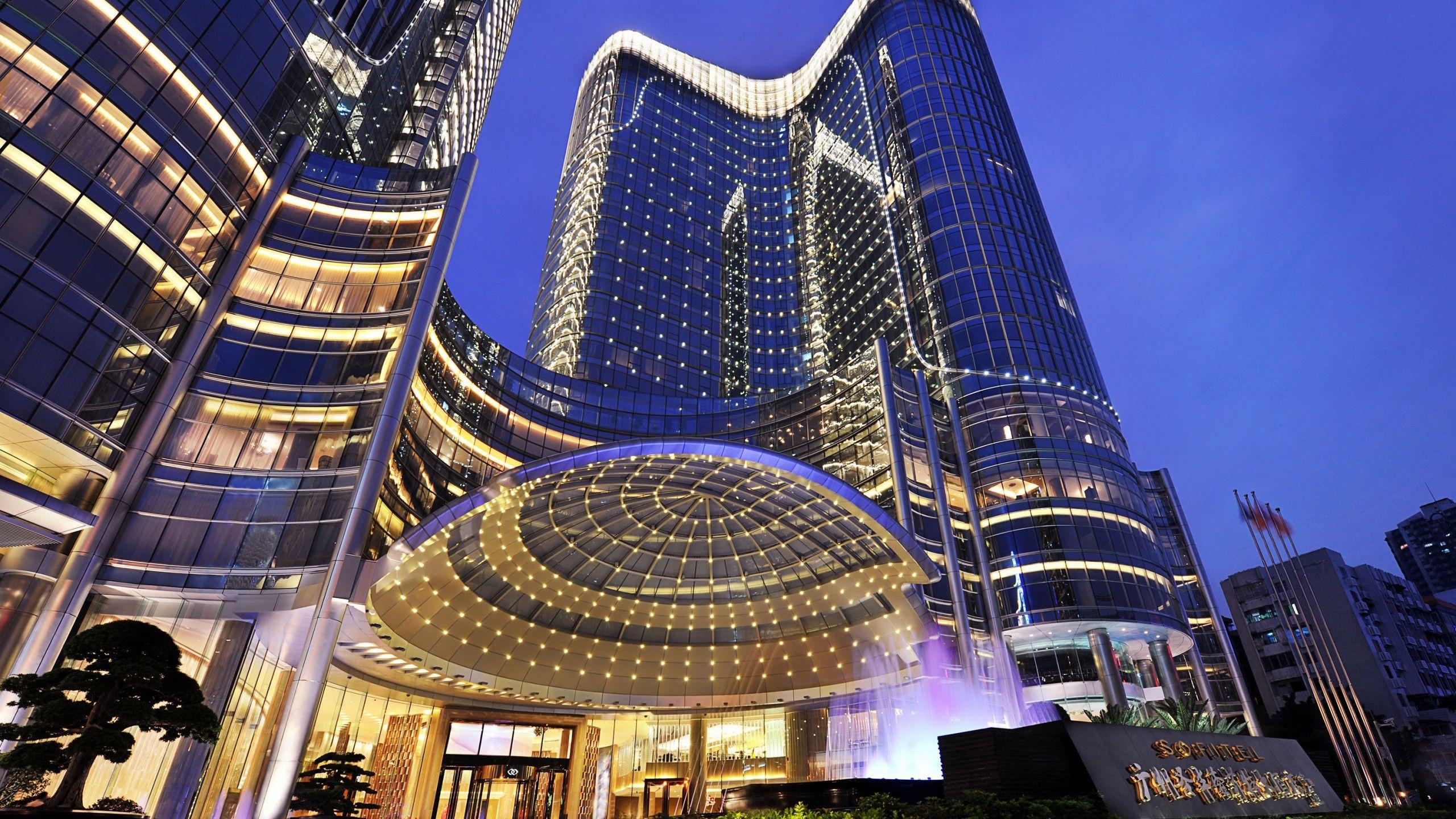 2560x1440 Wallpaper Sofitel Hotel, Guangzhou, China, Best hotels, tourism