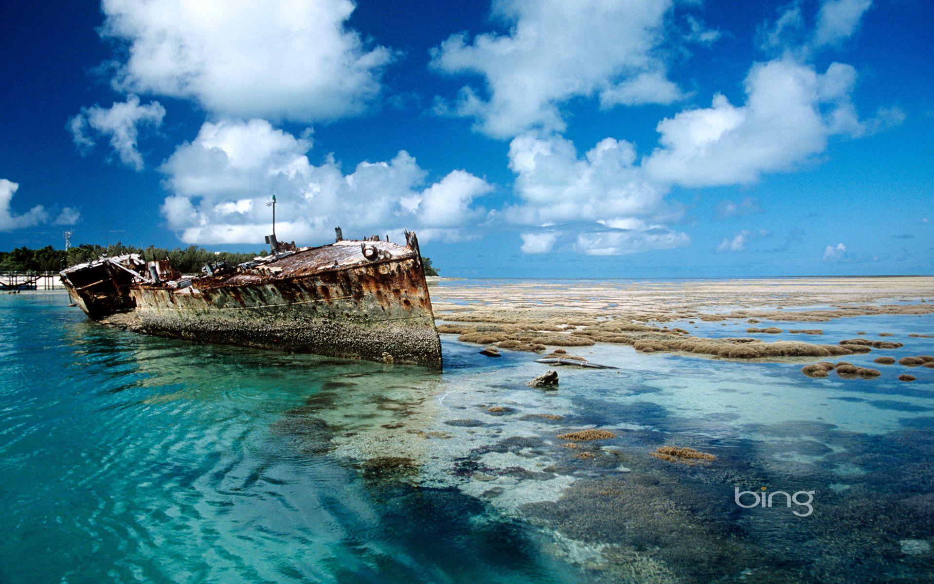 1920x1200 THE BEST IMAGES FOR DESKTOP: Shipwreck on Heron Island, Australia