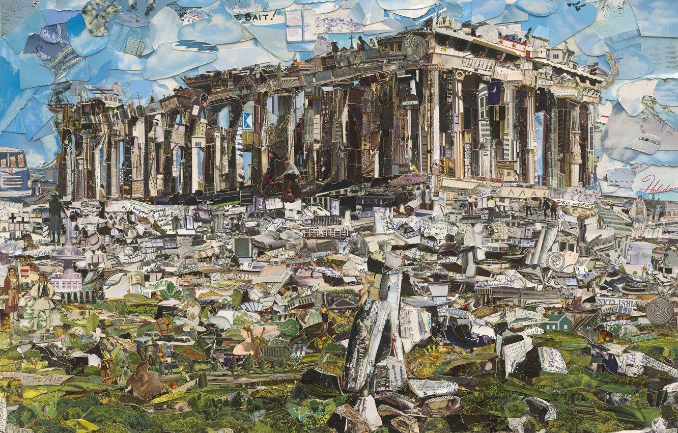 1332x850 Wallpaper Vik Muniz, Postcards from Nowhere, contemporary art
