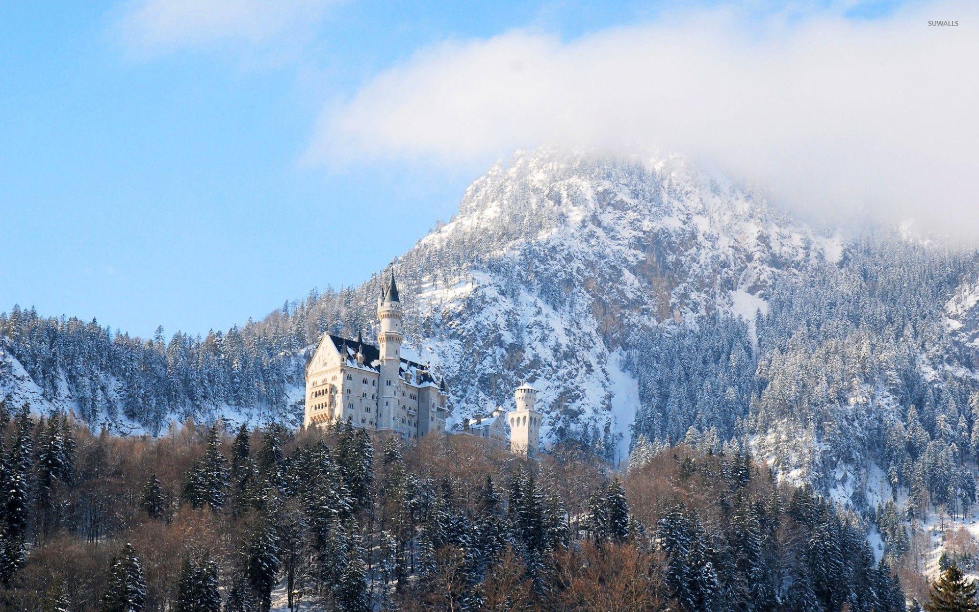 1920x1200 Neuschwanstein Castle in the winter wallpaper wallpaper