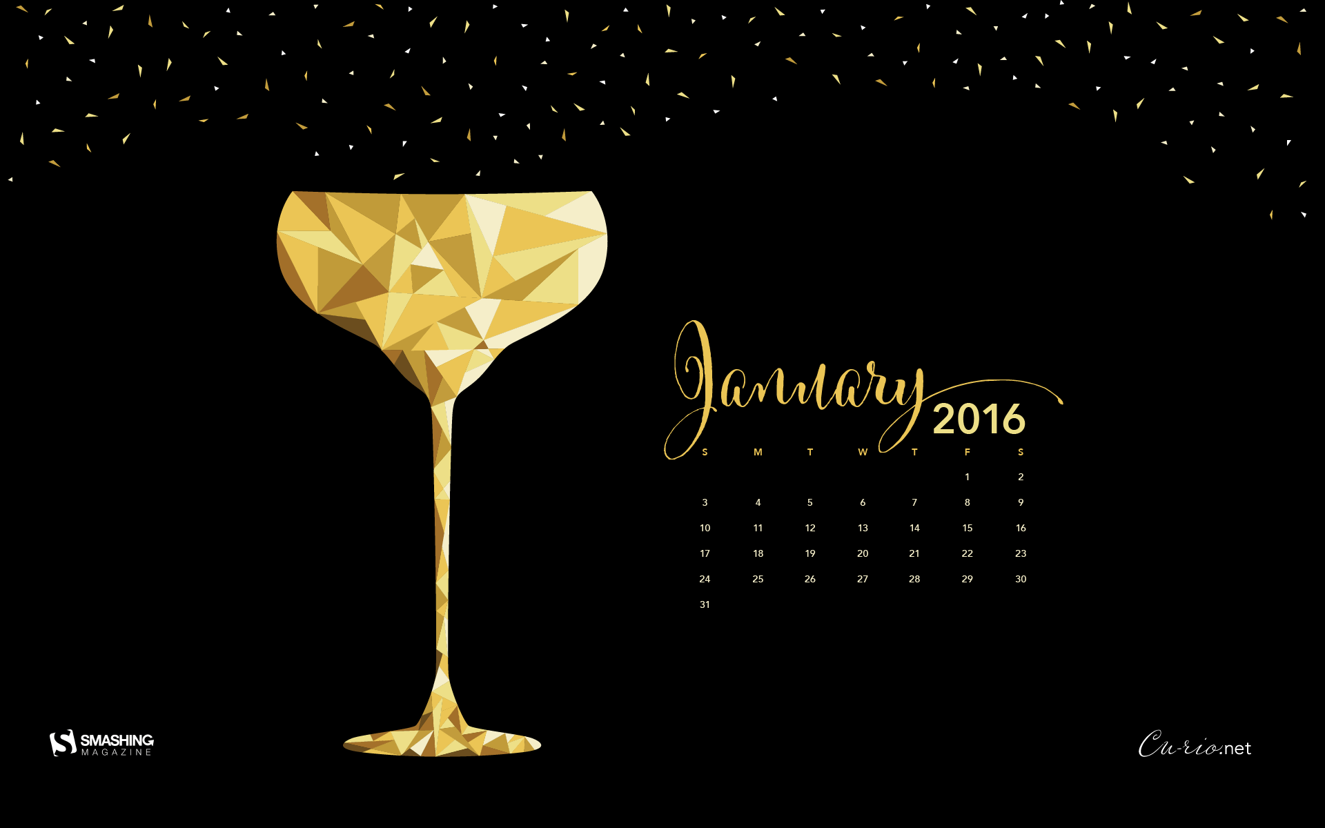 1920x1200 Desktop Wallpaper Calendars: January 2016