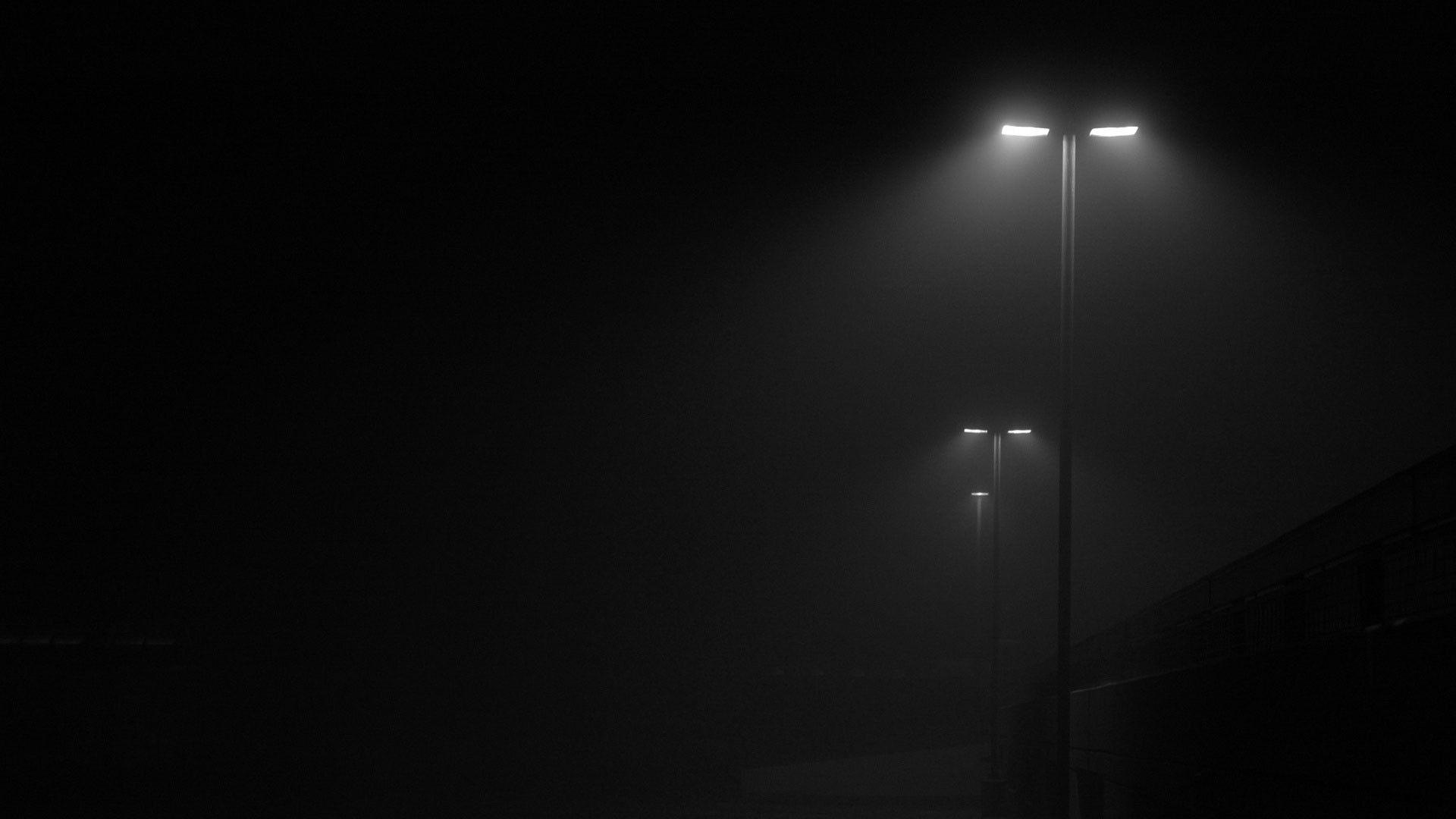 dark street light