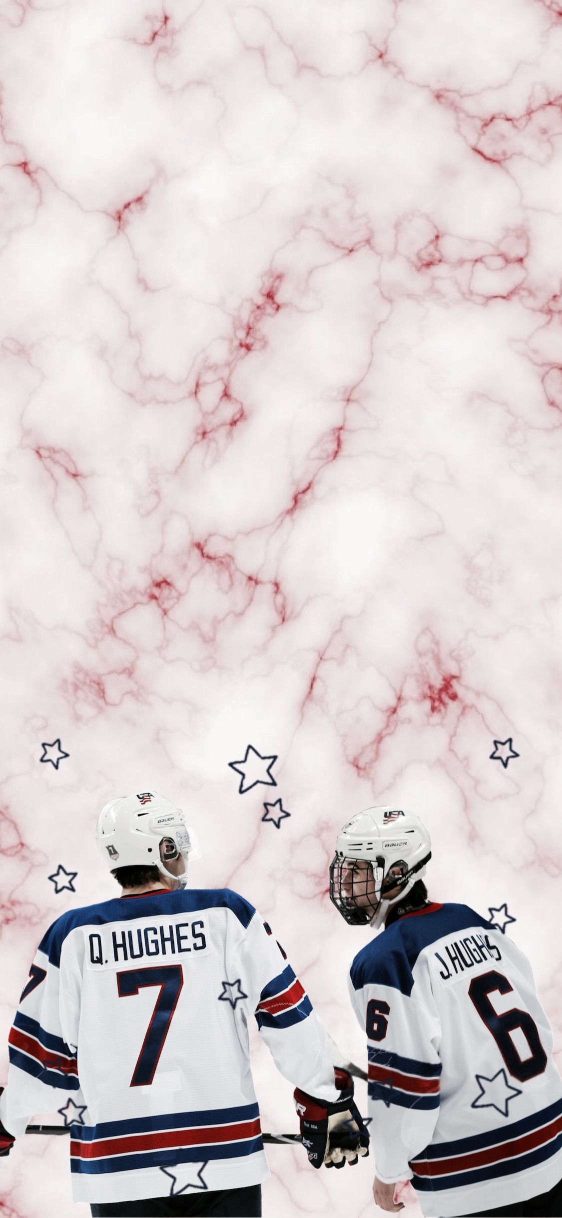 1125x2436 wallpaper • quinn hughes & jack hughes + world juniors (iphone xs) Requested Credits of the wallpaper'