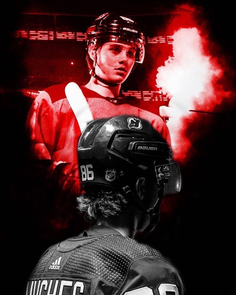 937x1171 Download Jack Hughes Red And Black Wallpaper