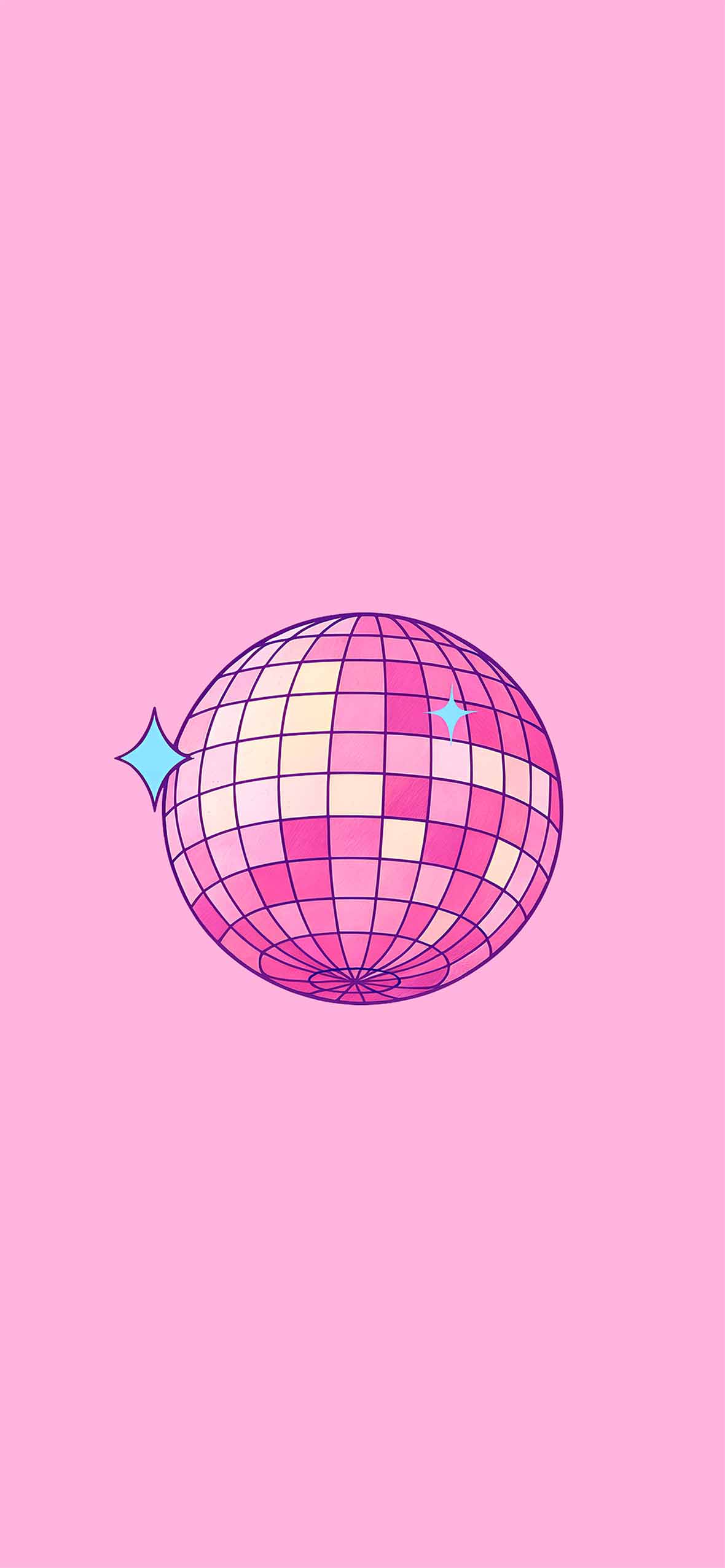 1180x2553 Aesthetic Discoball Wallpaper Preppy Wallpaper for iPhone
