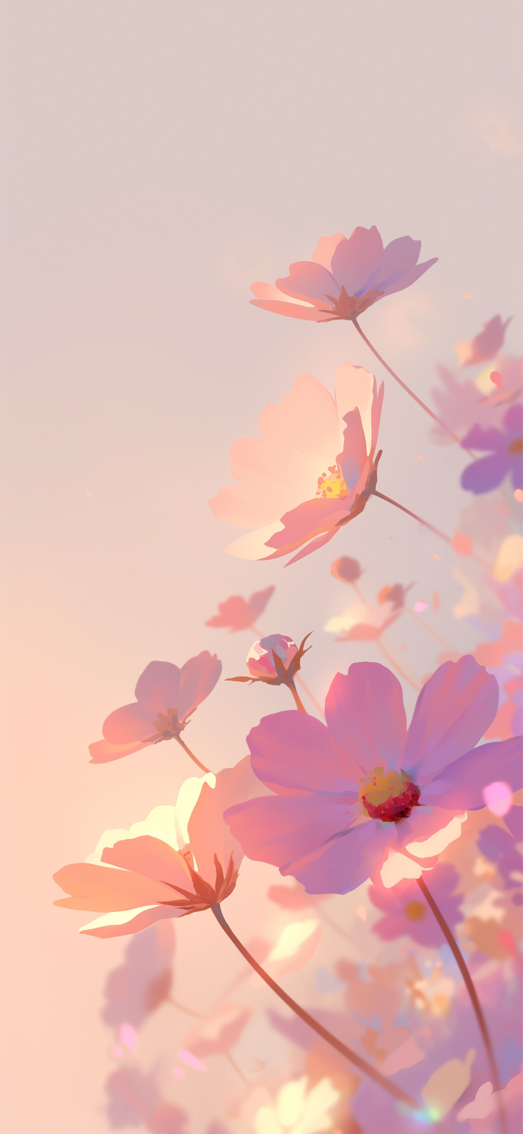 2000x4329 Soft Blossom Floral Aesthetic Wallpaper Wallpaper HD
